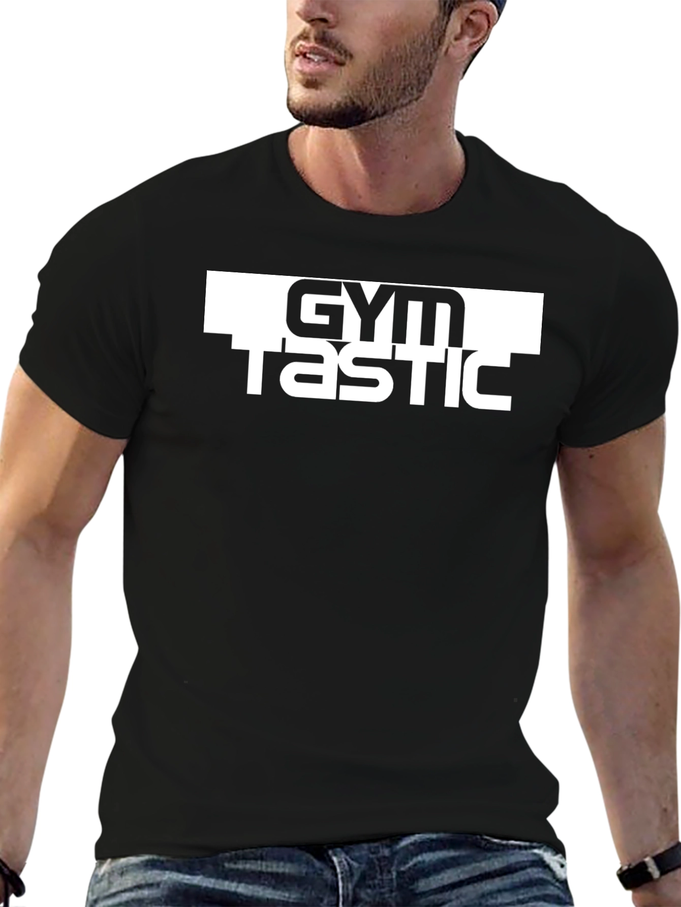 Gymtastic Black T-Shirt - Workout Motivation