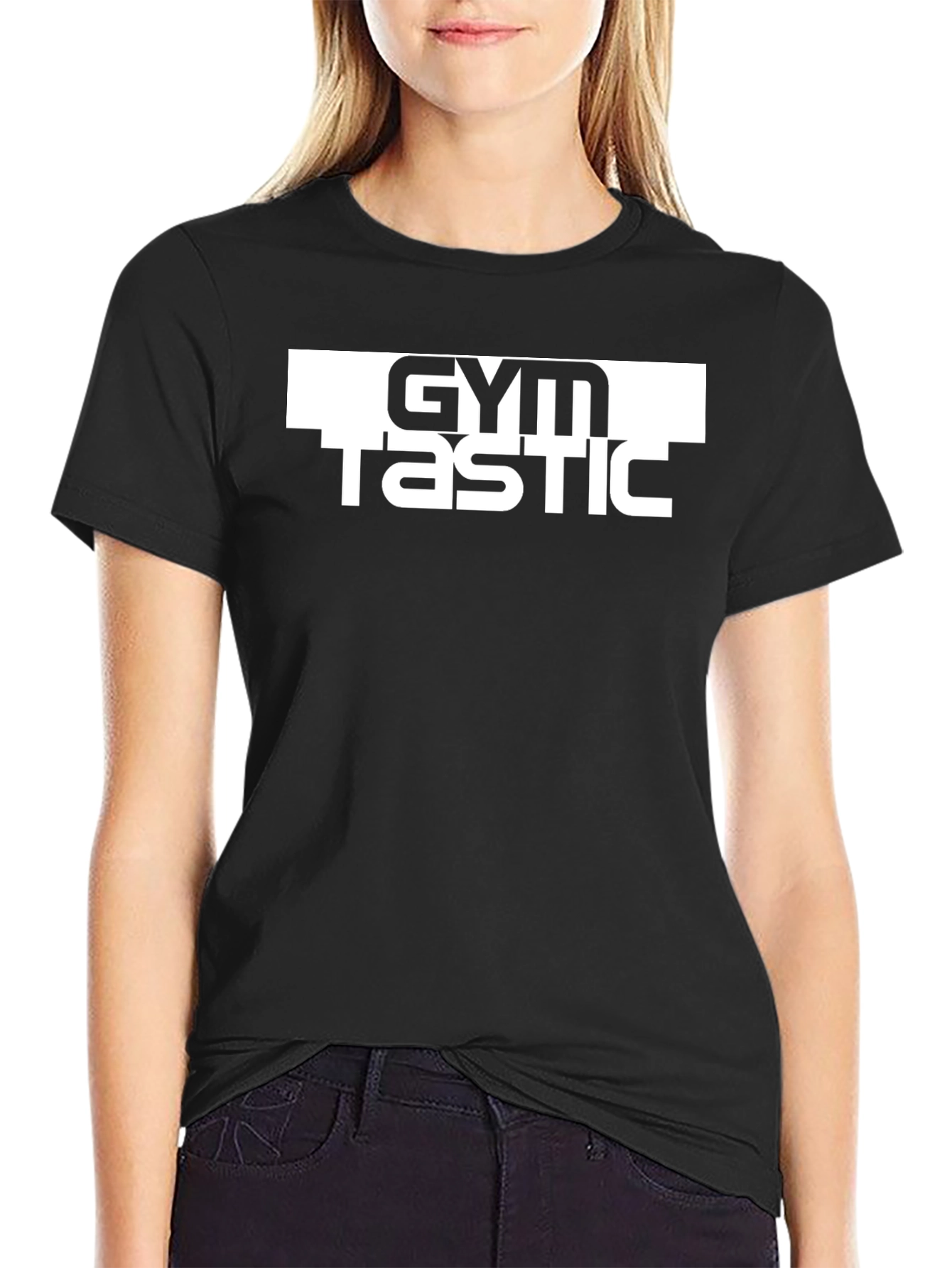 Gymtastic Black T-Shirt - Workout Motivation