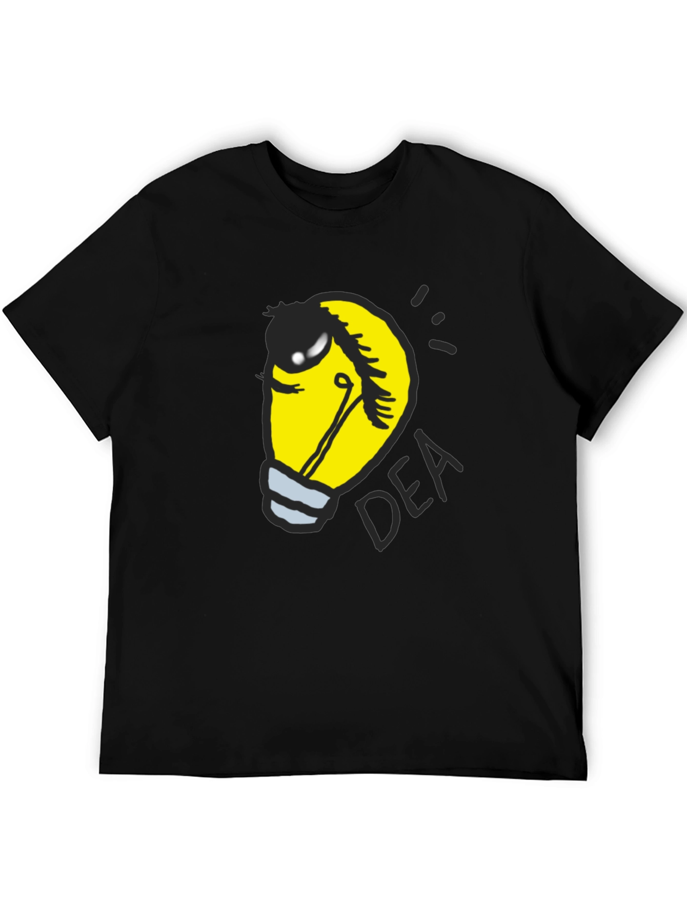 Idea Light Bulb Black T-Shirt