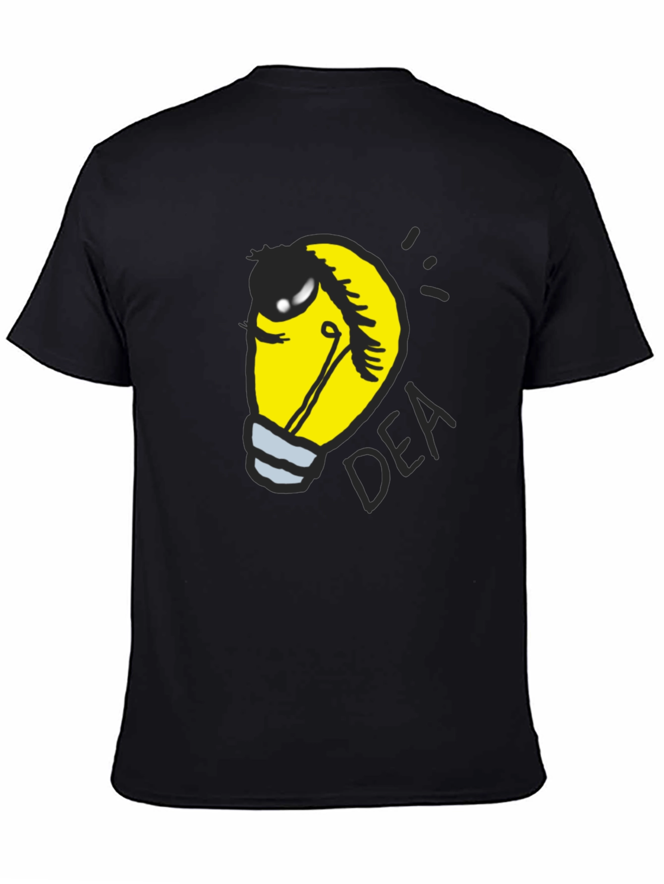 Idea Light Bulb Black T-Shirt