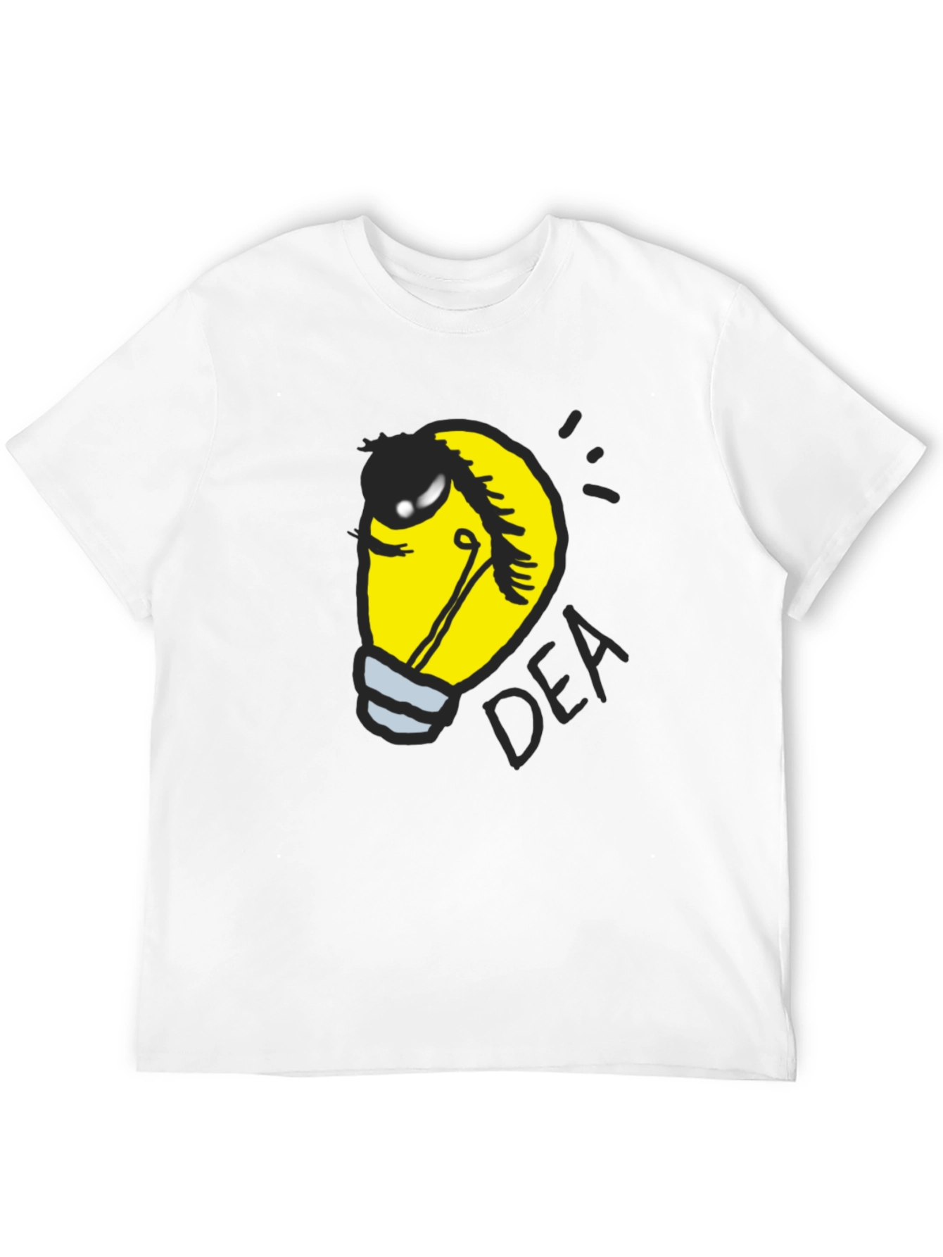 Idea Light Bulb Black T-Shirt