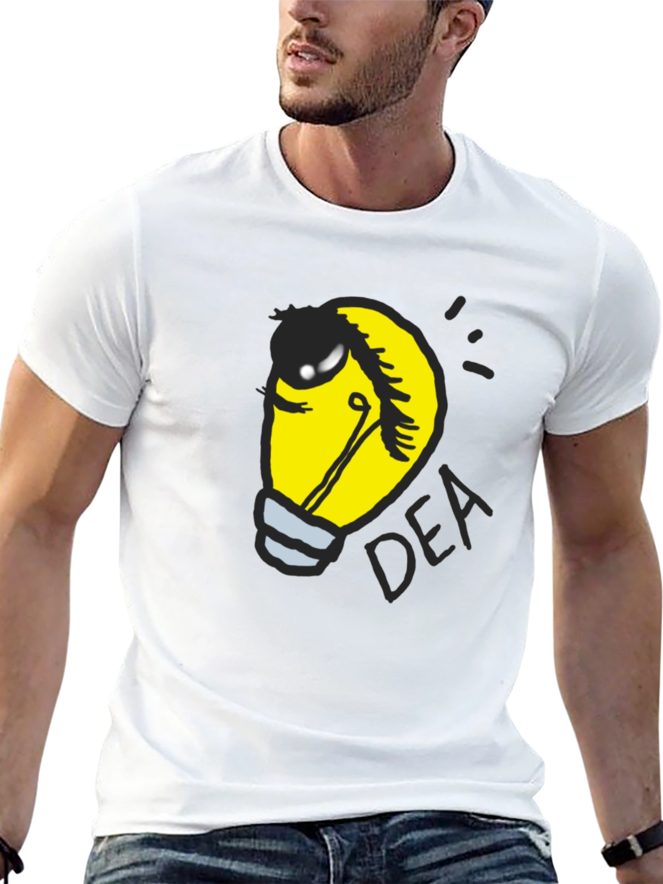 Idea Light Bulb Black T-Shirt