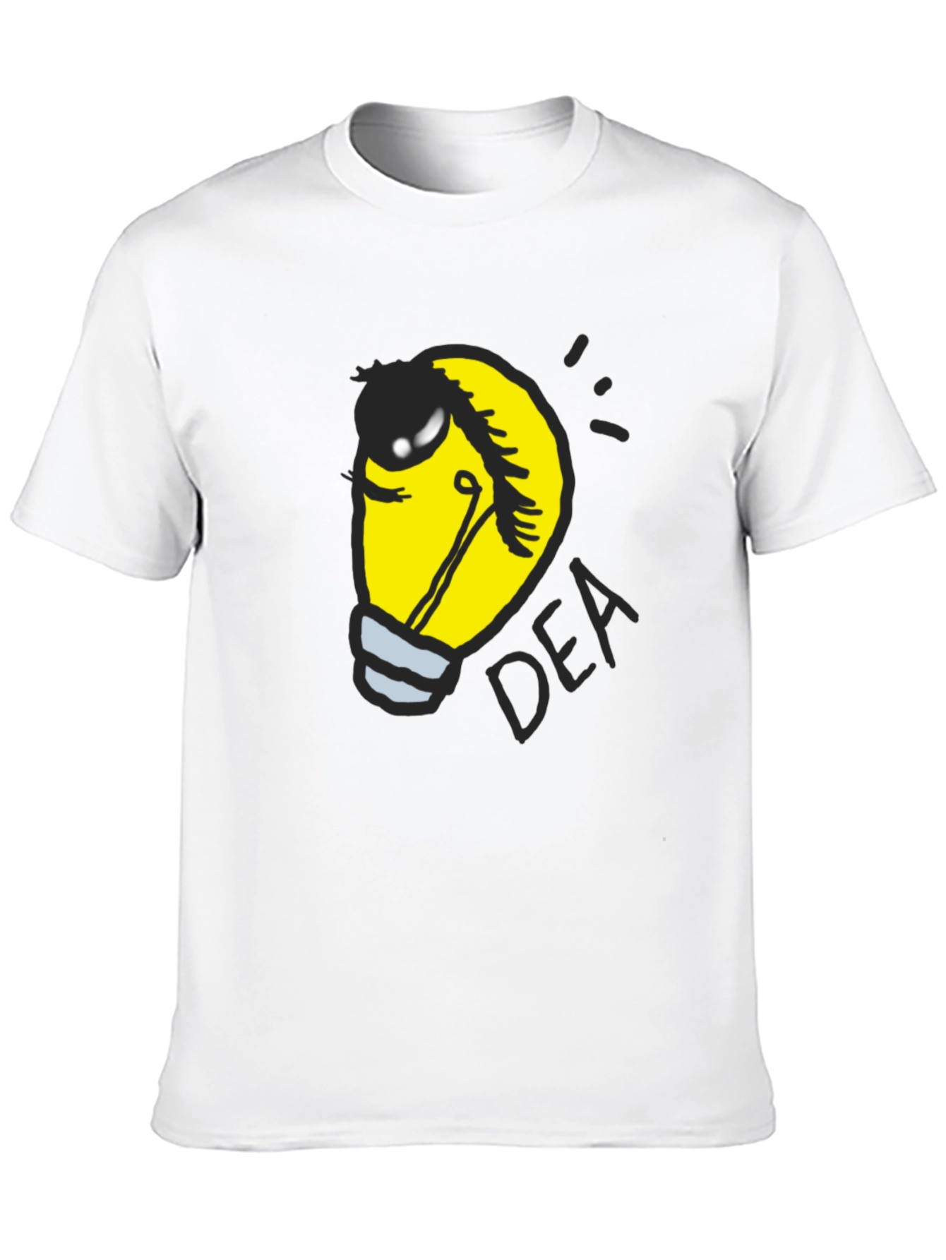 Idea Light Bulb Black T-Shirt