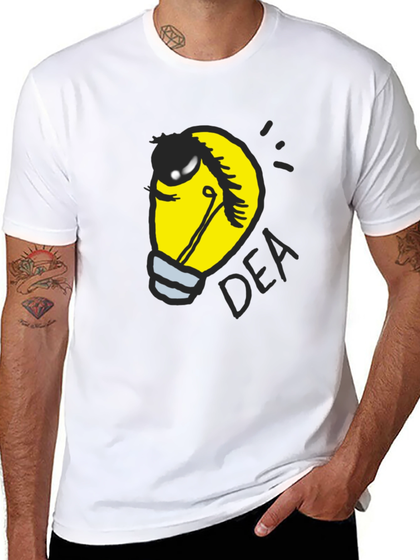 Idea Light Bulb Black T-Shirt