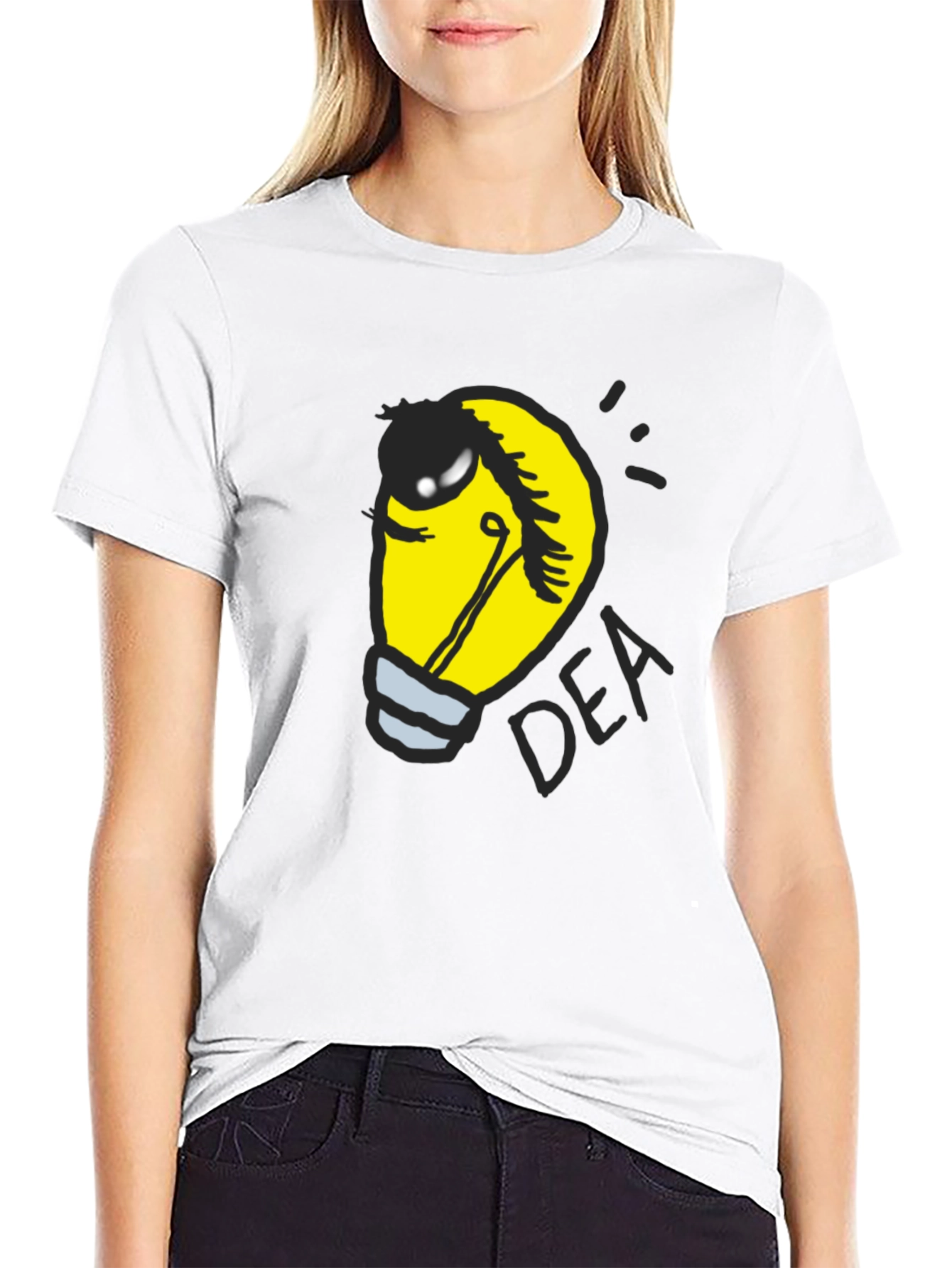 Idea Light Bulb Black T-Shirt