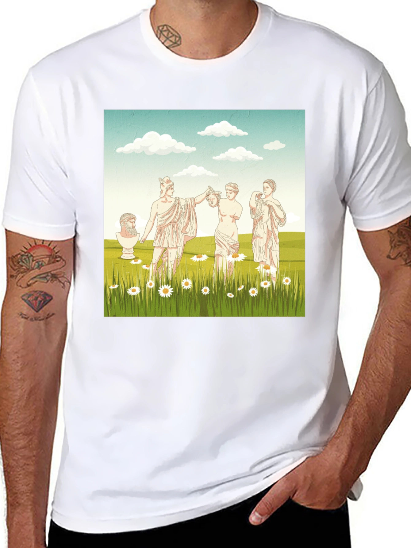 Greek Statue Art Graphic Tee