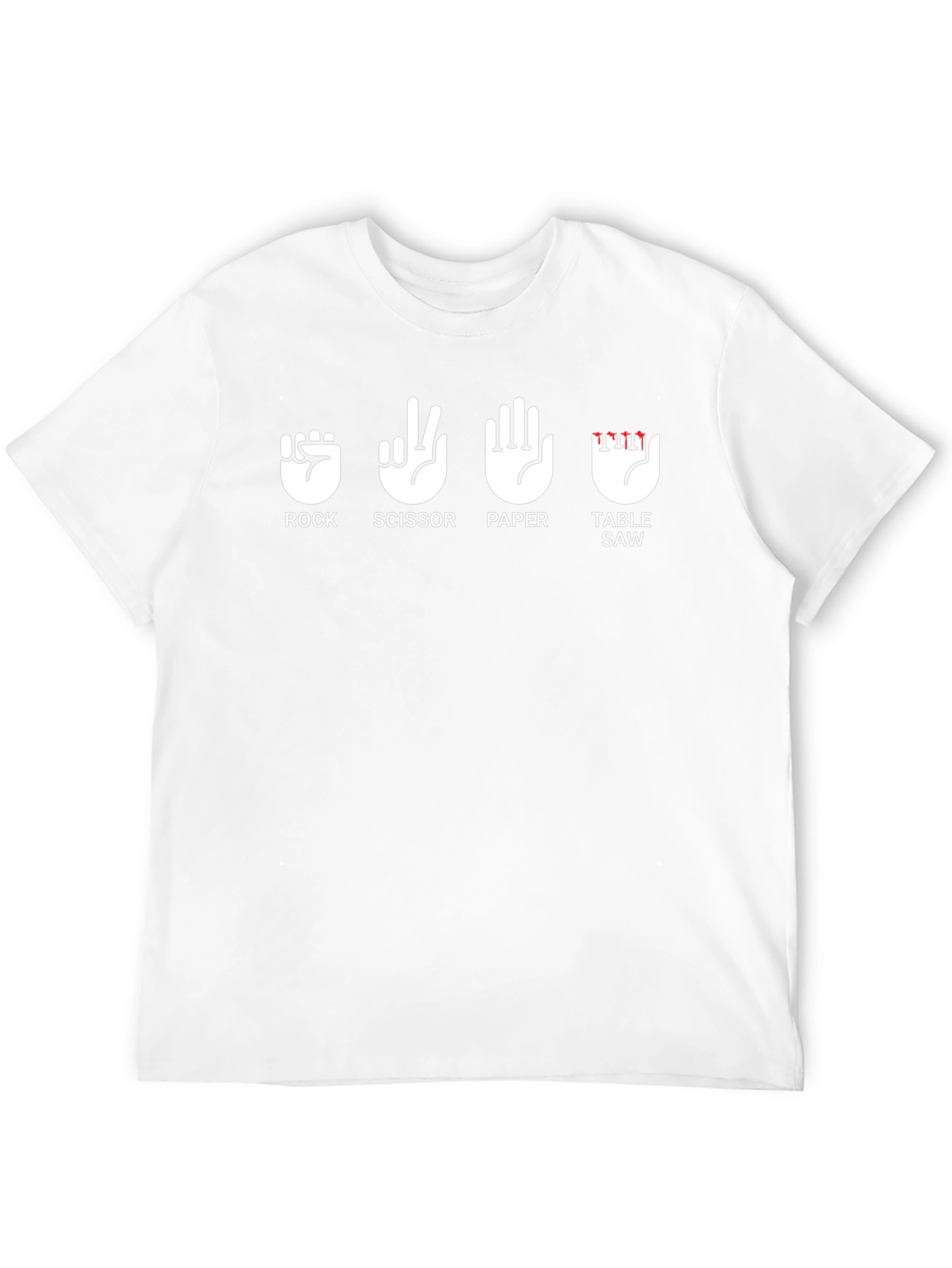Rock Paper Scissors Table Saw Funny T-Shirt