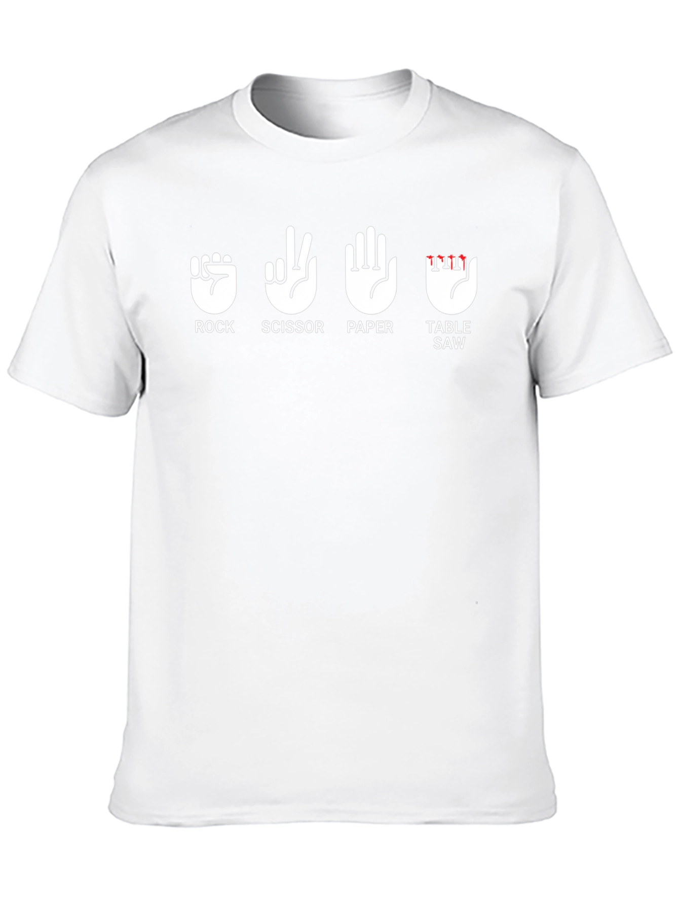 Rock Paper Scissors Table Saw Funny T-Shirt