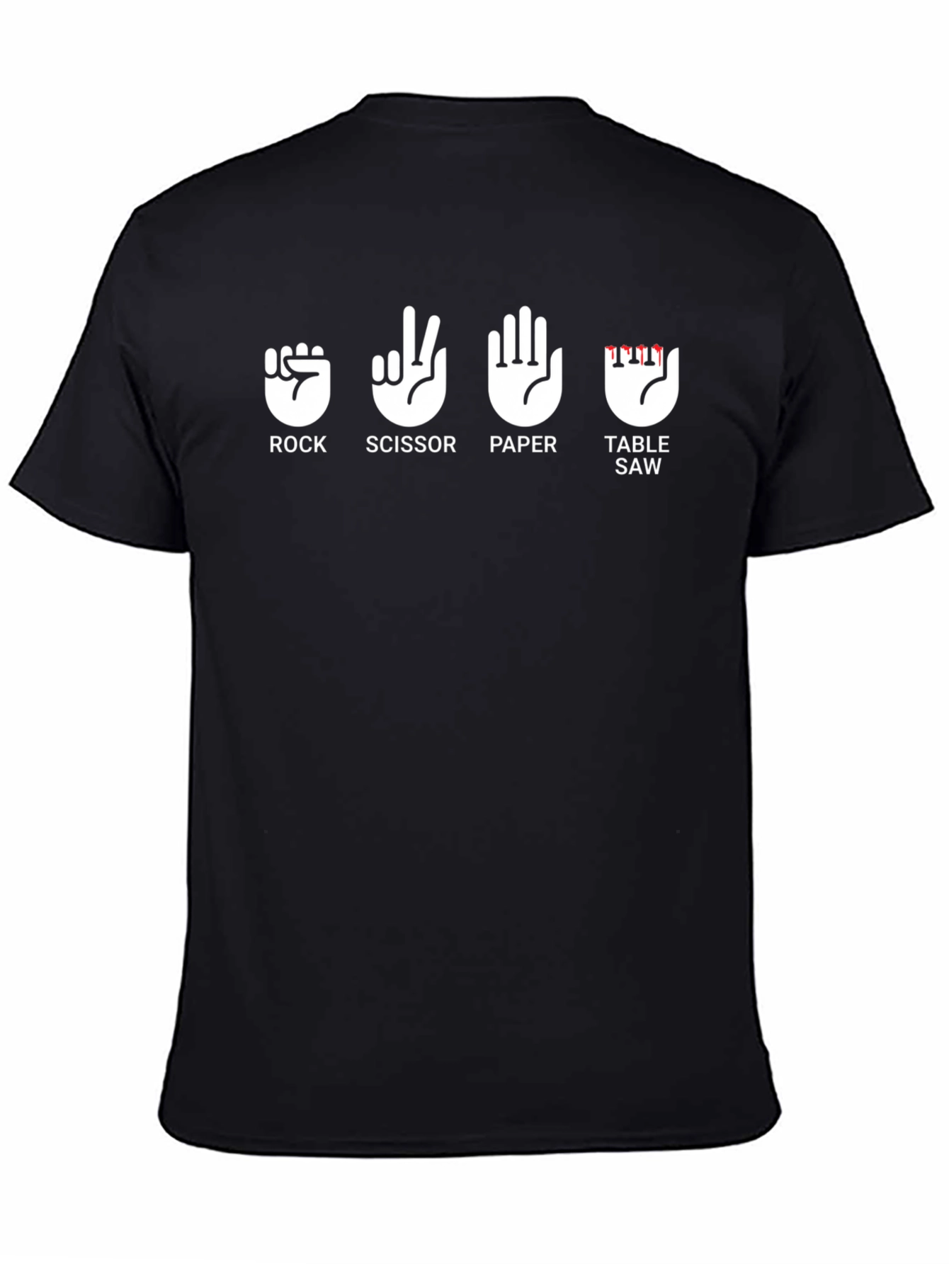 Rock Paper Scissors Table Saw Funny T-Shirt