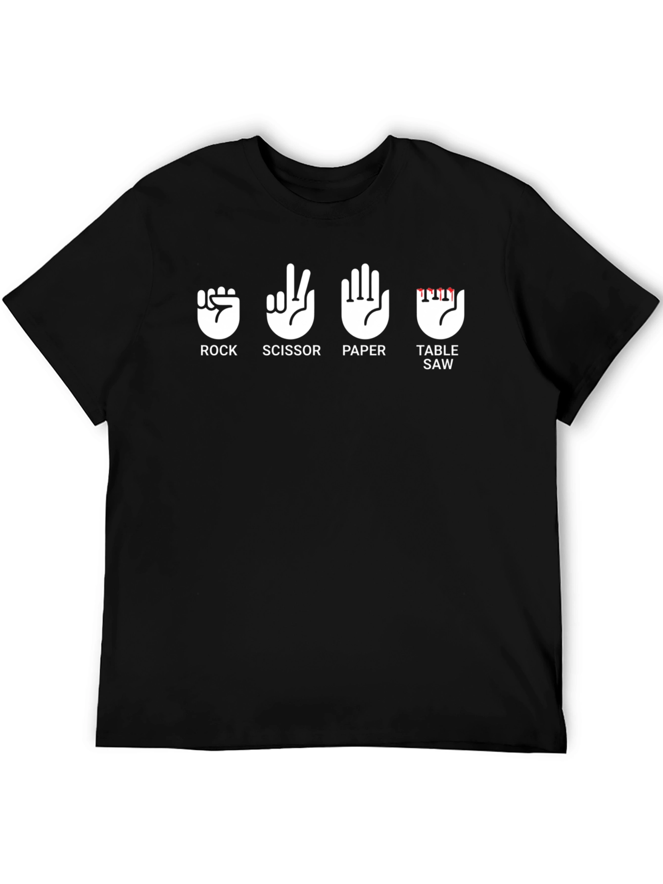 Rock Paper Scissors Table Saw Funny T-Shirt