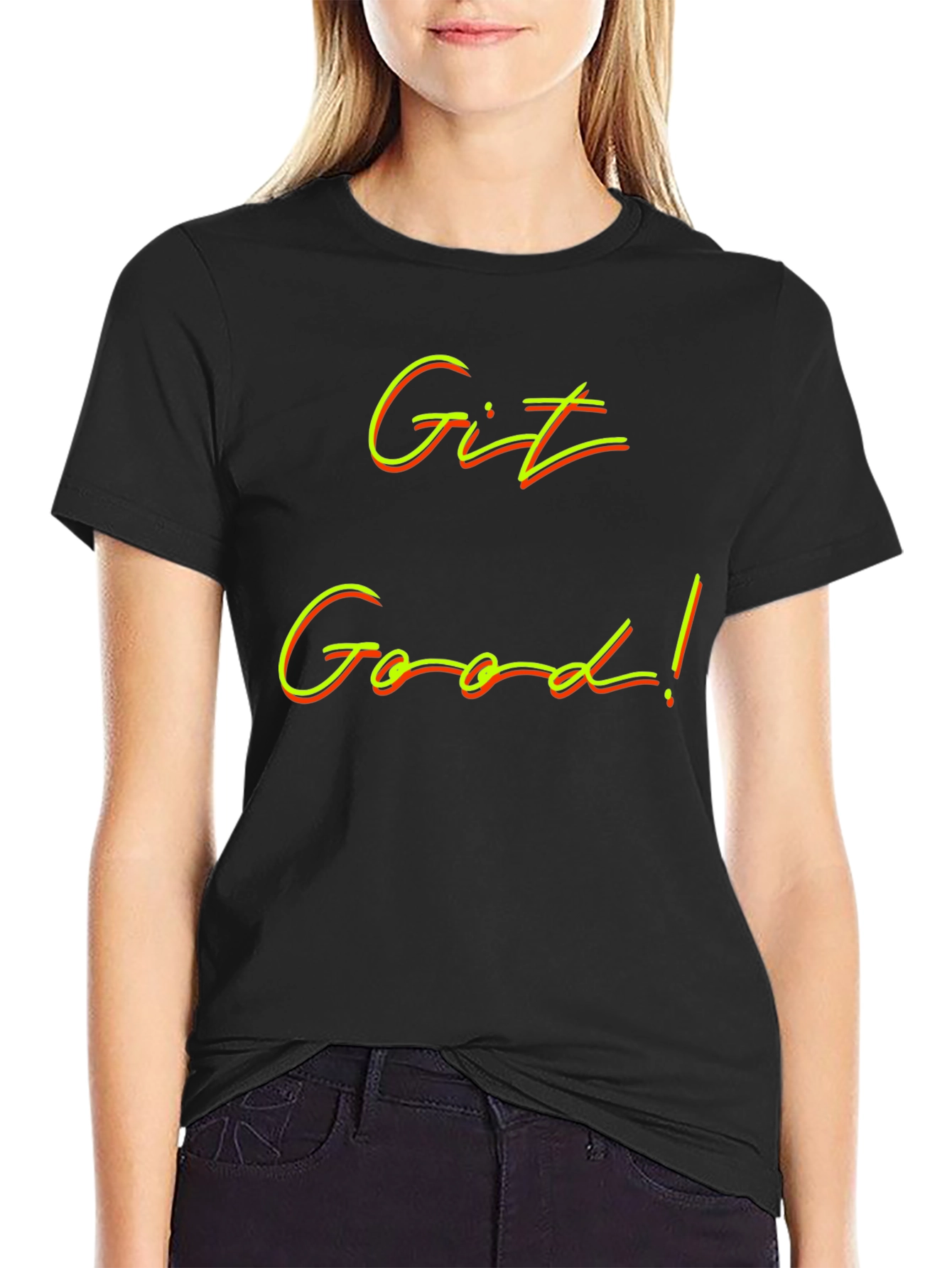 Git Good Black T-Shirt - Coding and Gaming Motivation