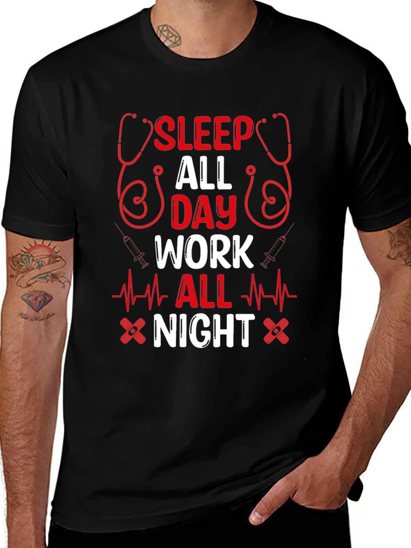Sleep All Day Work All Night T-Shirt