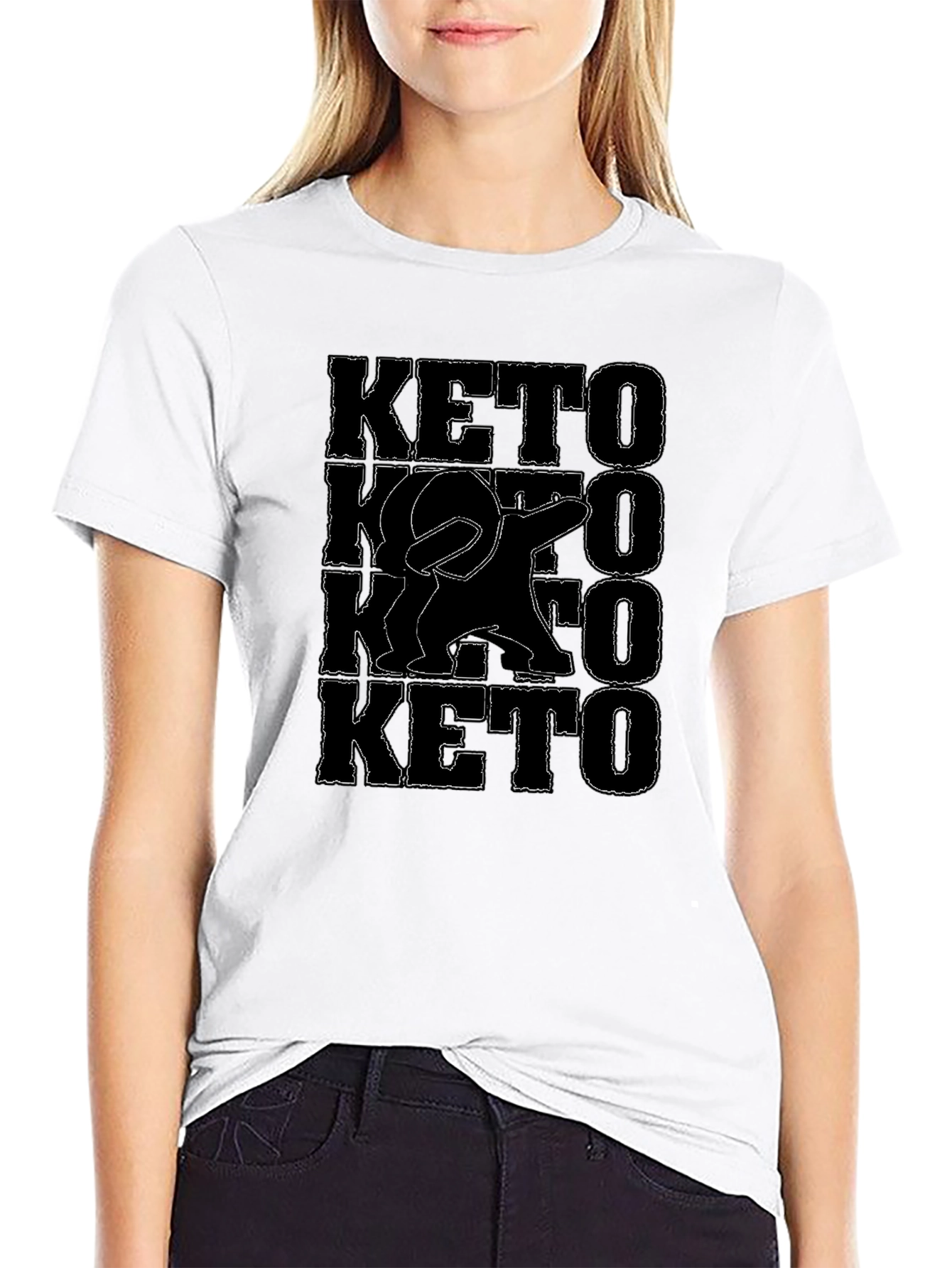 Keto Dab Graphic Tee - Black