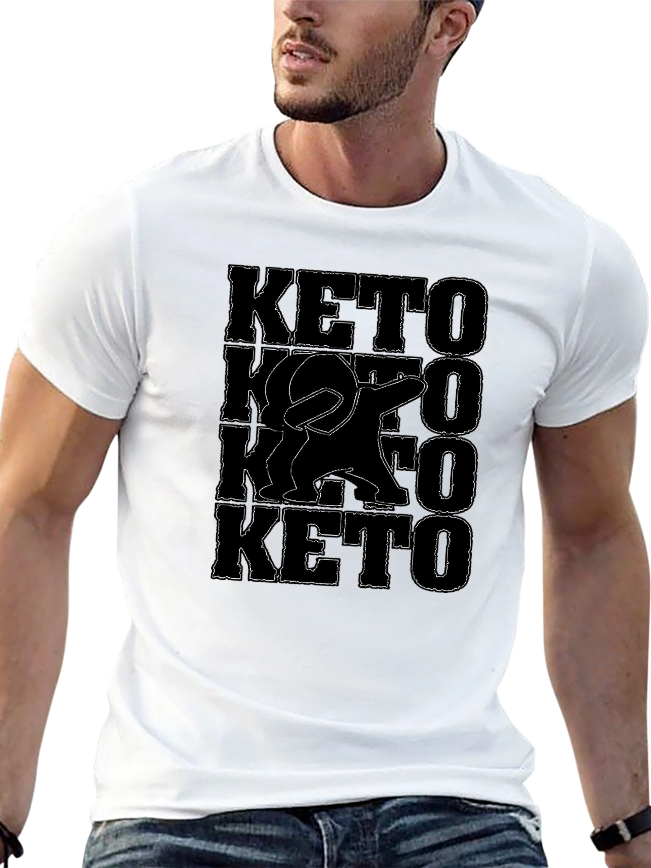 Keto Dab Graphic Tee - Black