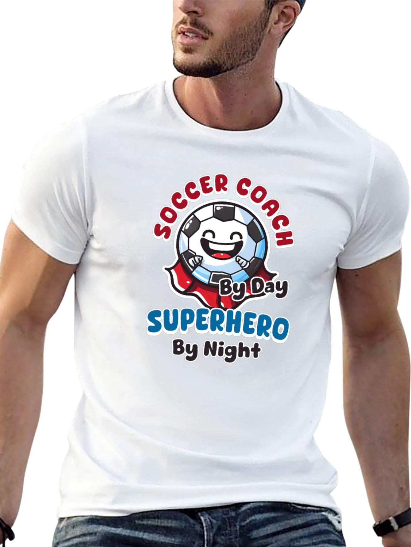 Soccer Coach Superhero T-Shirt