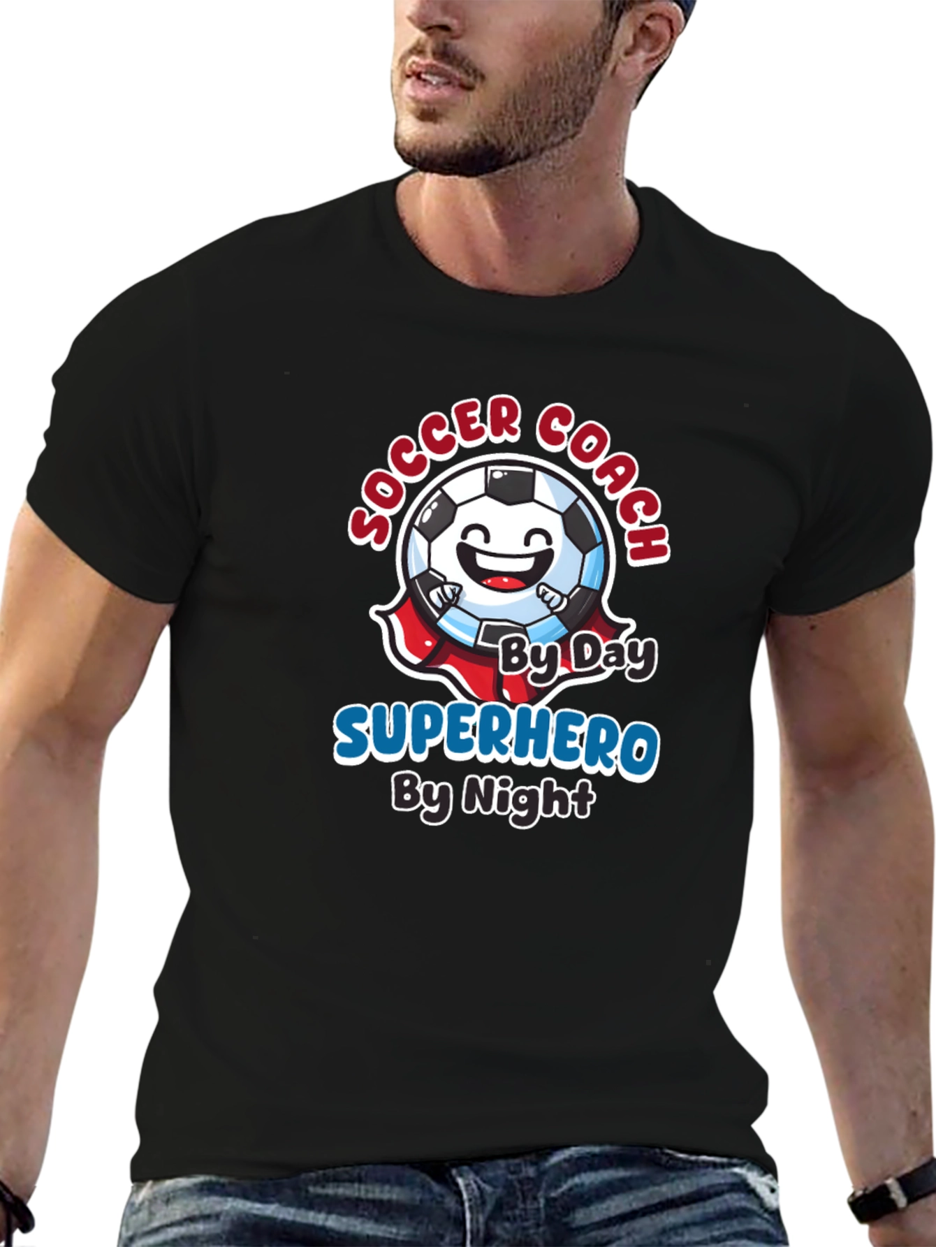 Soccer Coach Superhero T-Shirt