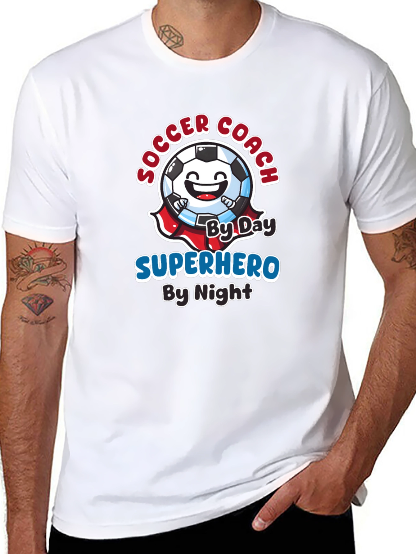 Soccer Coach Superhero T-Shirt