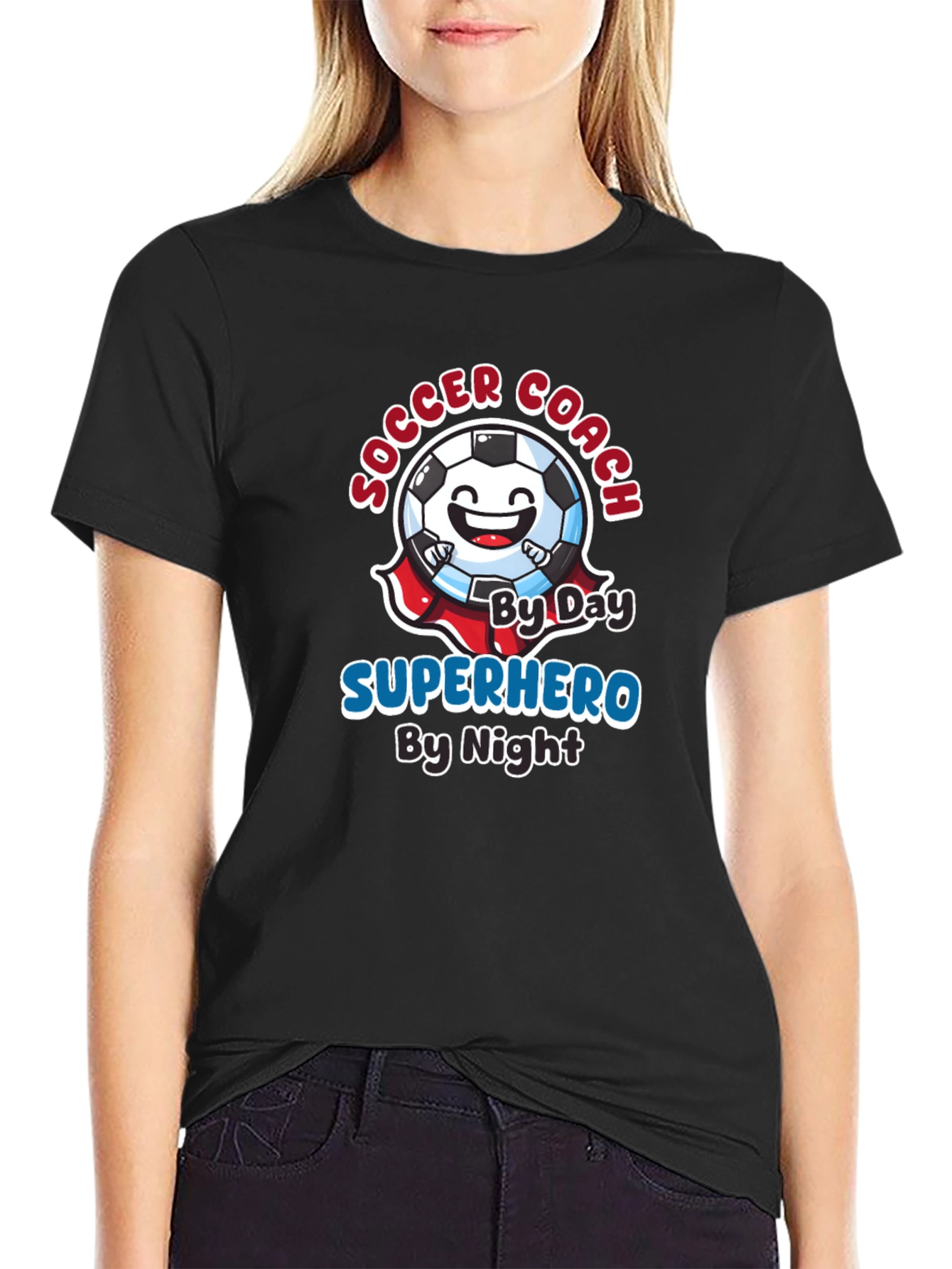 Soccer Coach Superhero T-Shirt