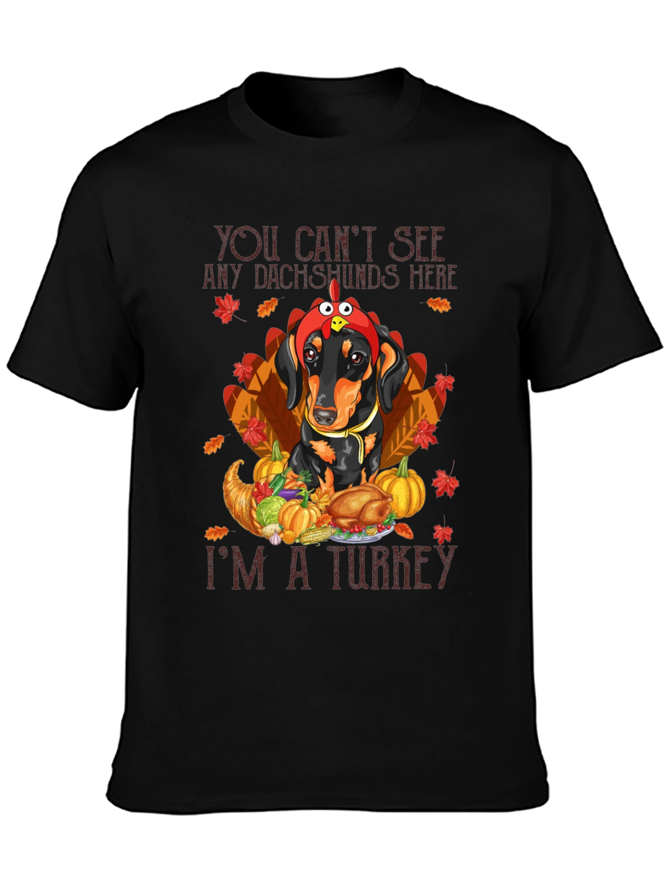 Thanksgiving Dachshund Turkey T-Shirt
