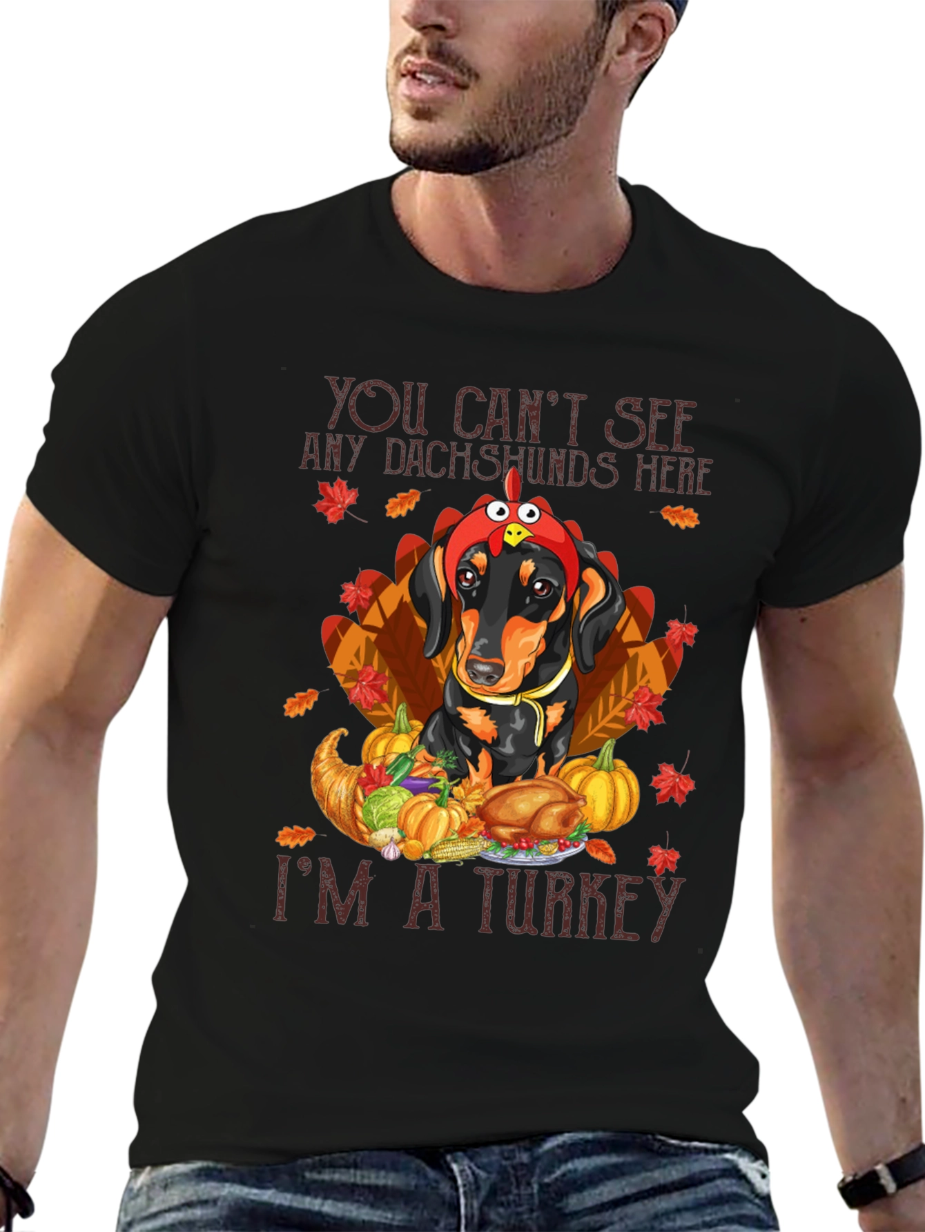 Thanksgiving Dachshund Turkey T-Shirt
