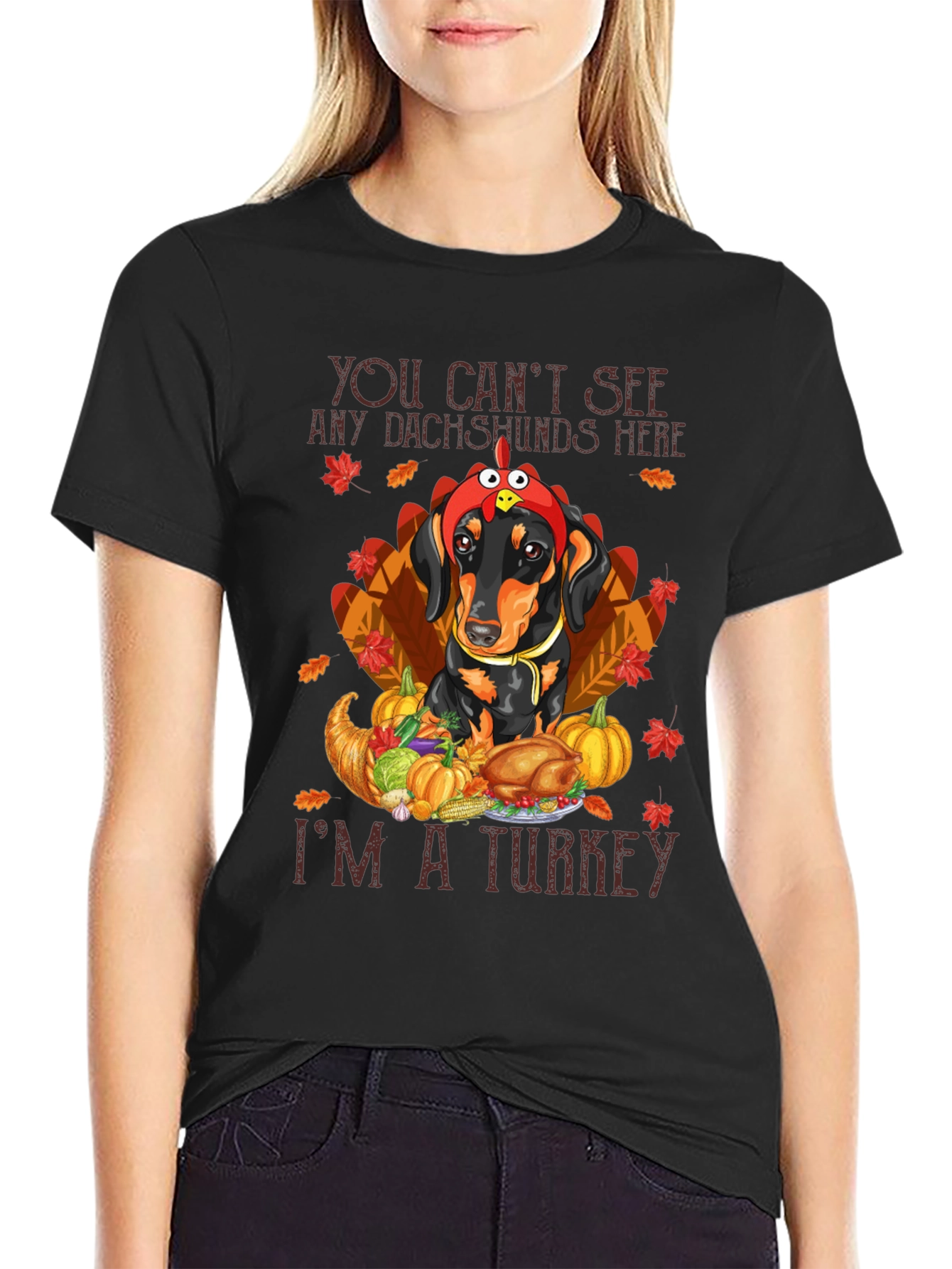 Thanksgiving Dachshund Turkey T-Shirt