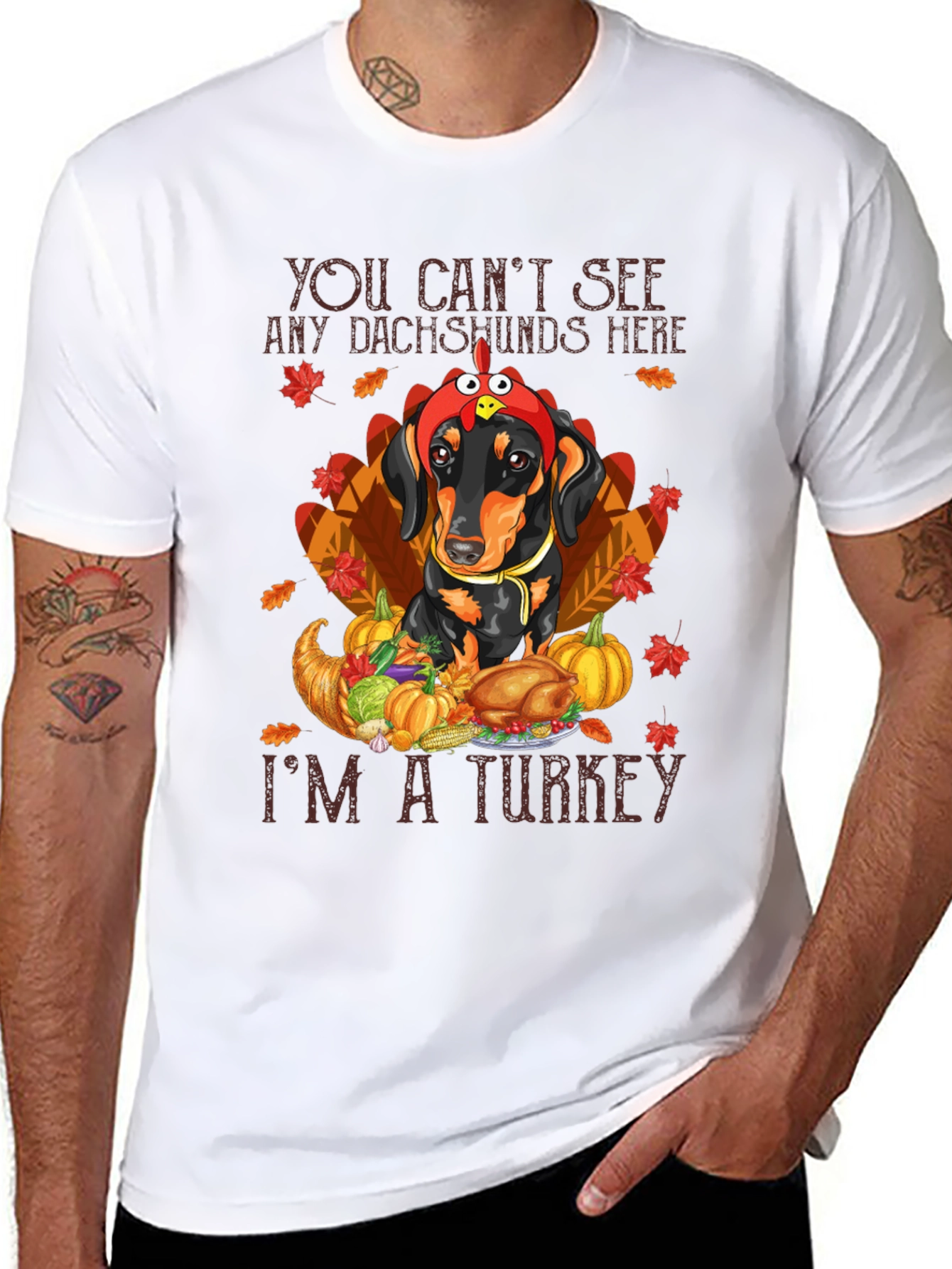 Thanksgiving Dachshund Turkey T-Shirt