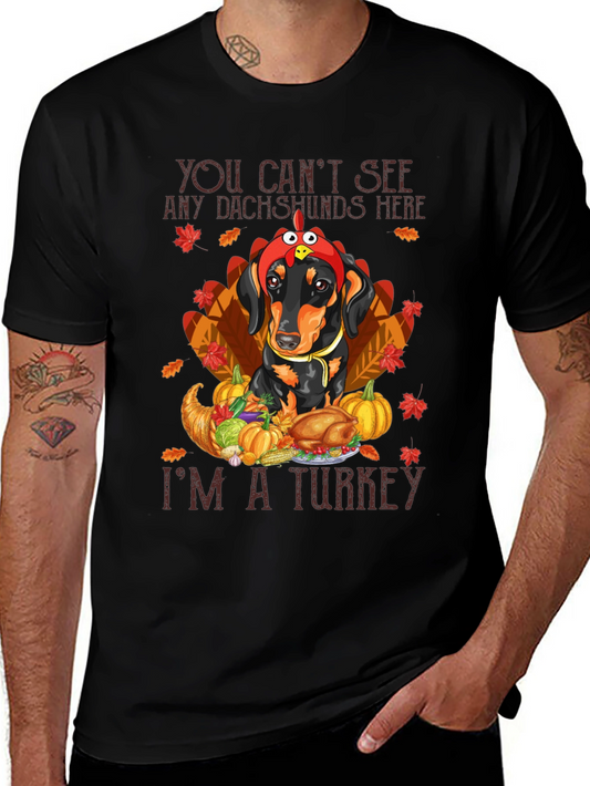 Thanksgiving Dachshund Turkey T-Shirt