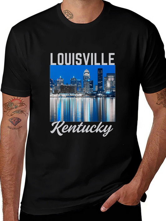 Louisville Kentucky Skyline Graphic T-Shirt