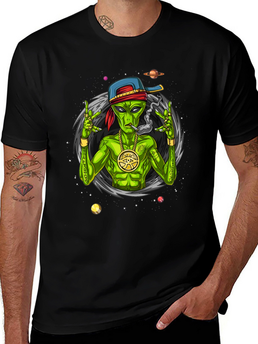 Alien Gangster Graphic Tee - Cool Streetwear Shirt