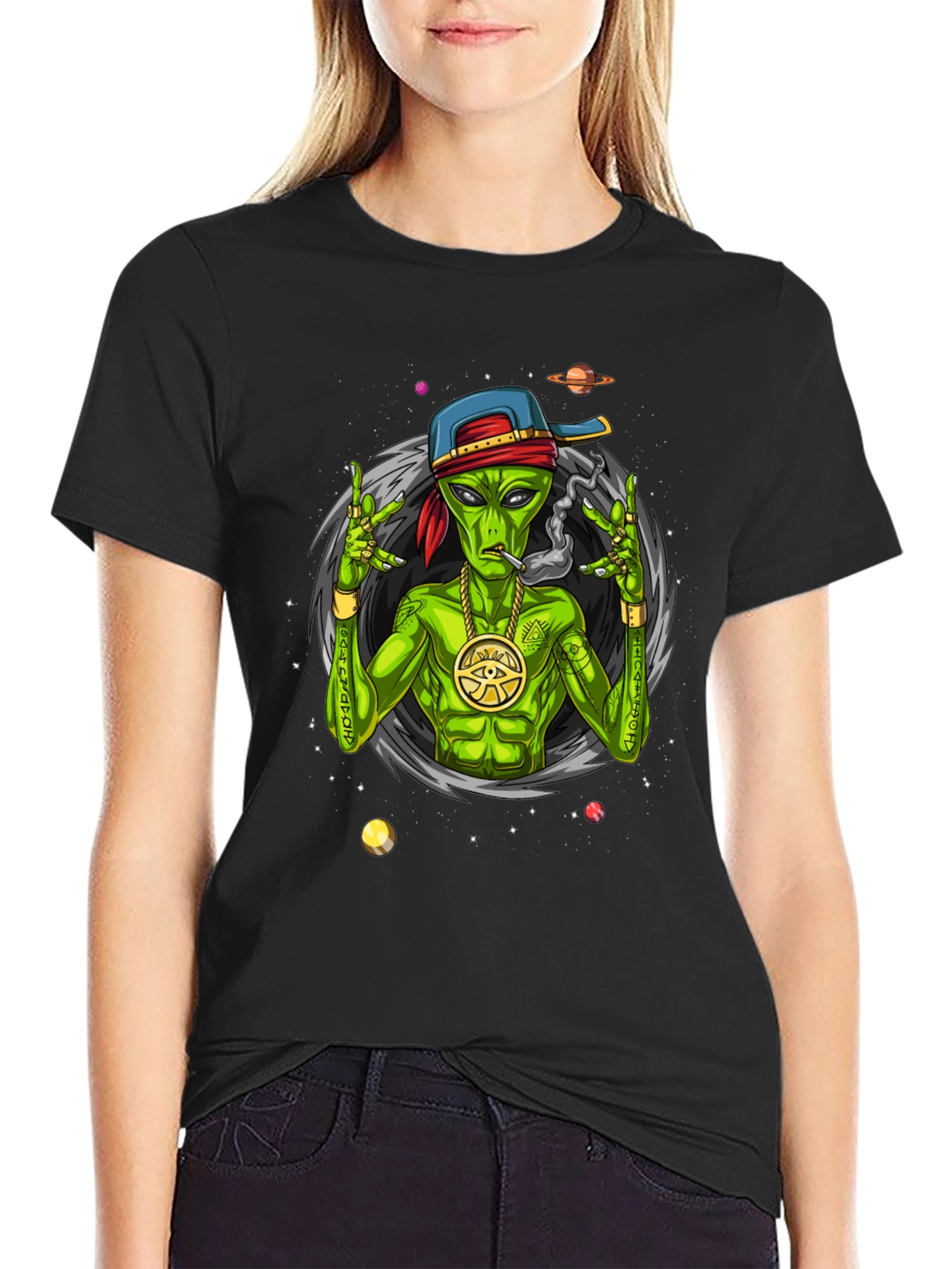 Alien Gangster Graphic Tee - Cool Streetwear Shirt