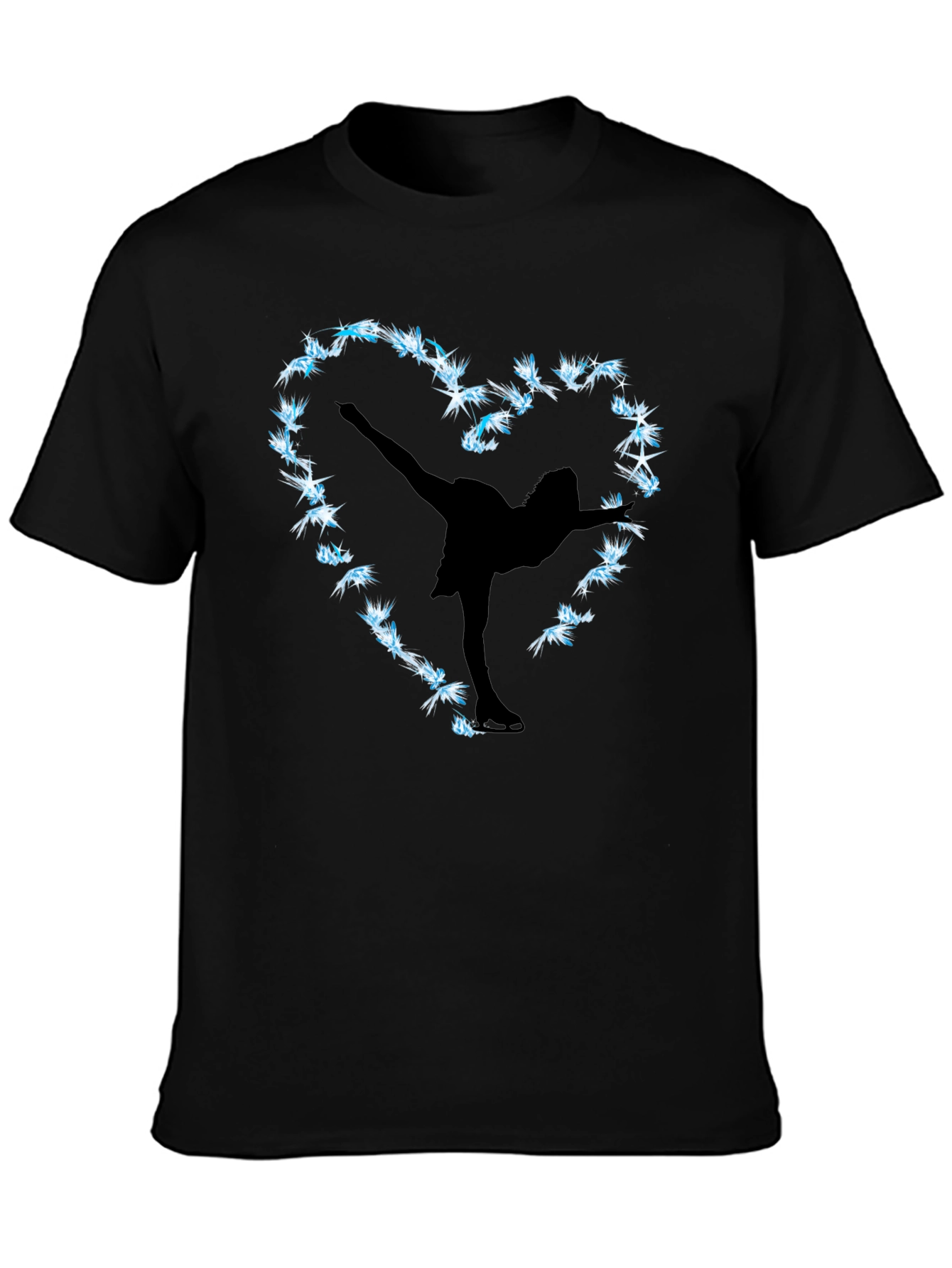 Figure Skating Heart Graphic Tee