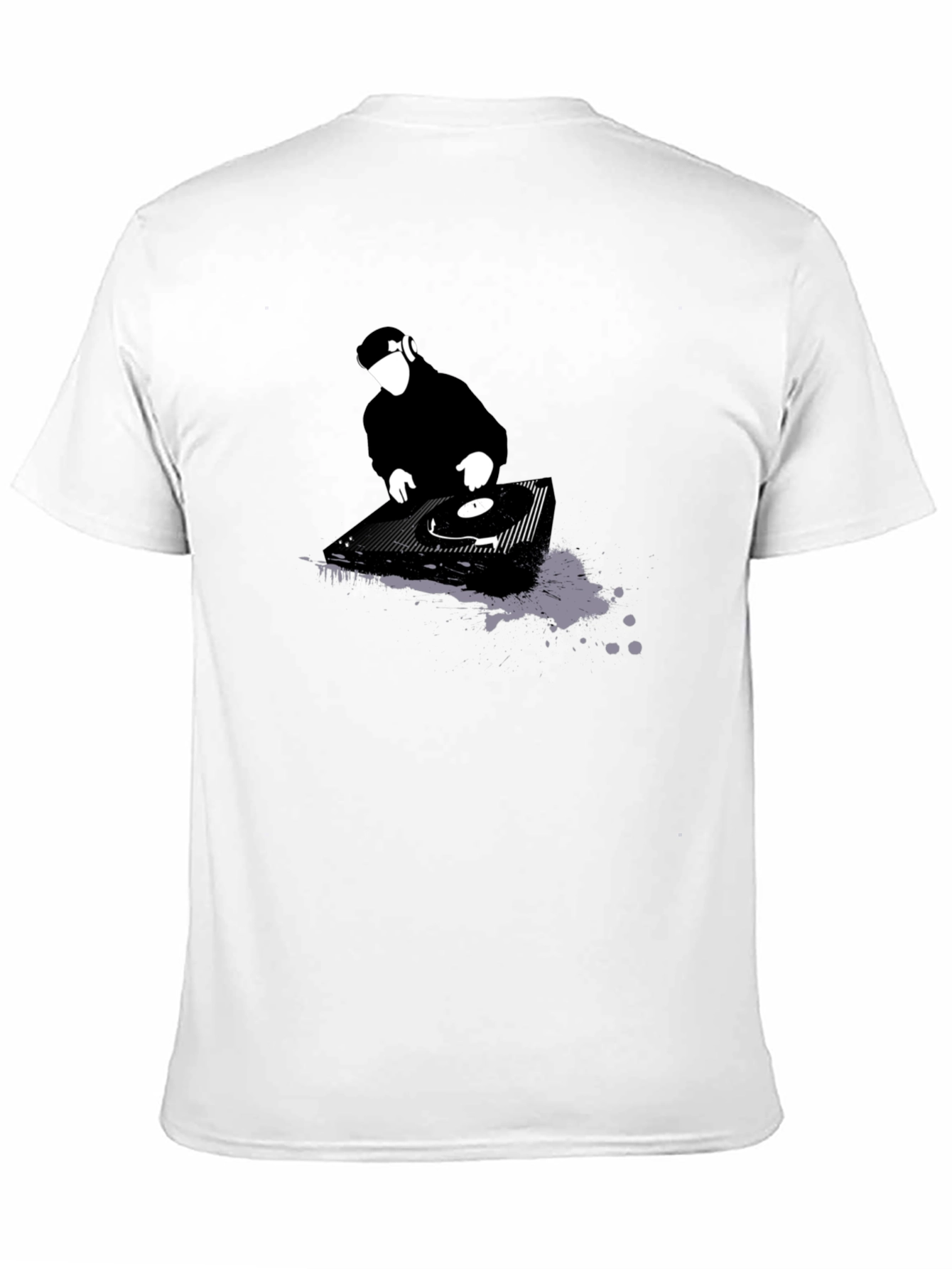 DJ Turntable Graphic T-Shirt - Black Cotton Tee