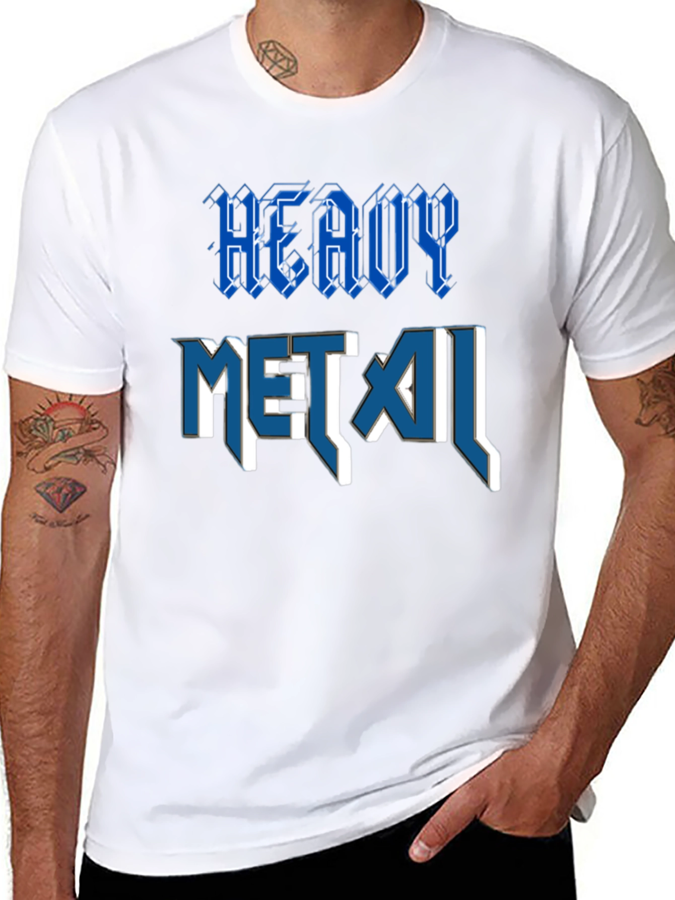 Heavy Metal Graphic T-Shirt - Classic Rock Style