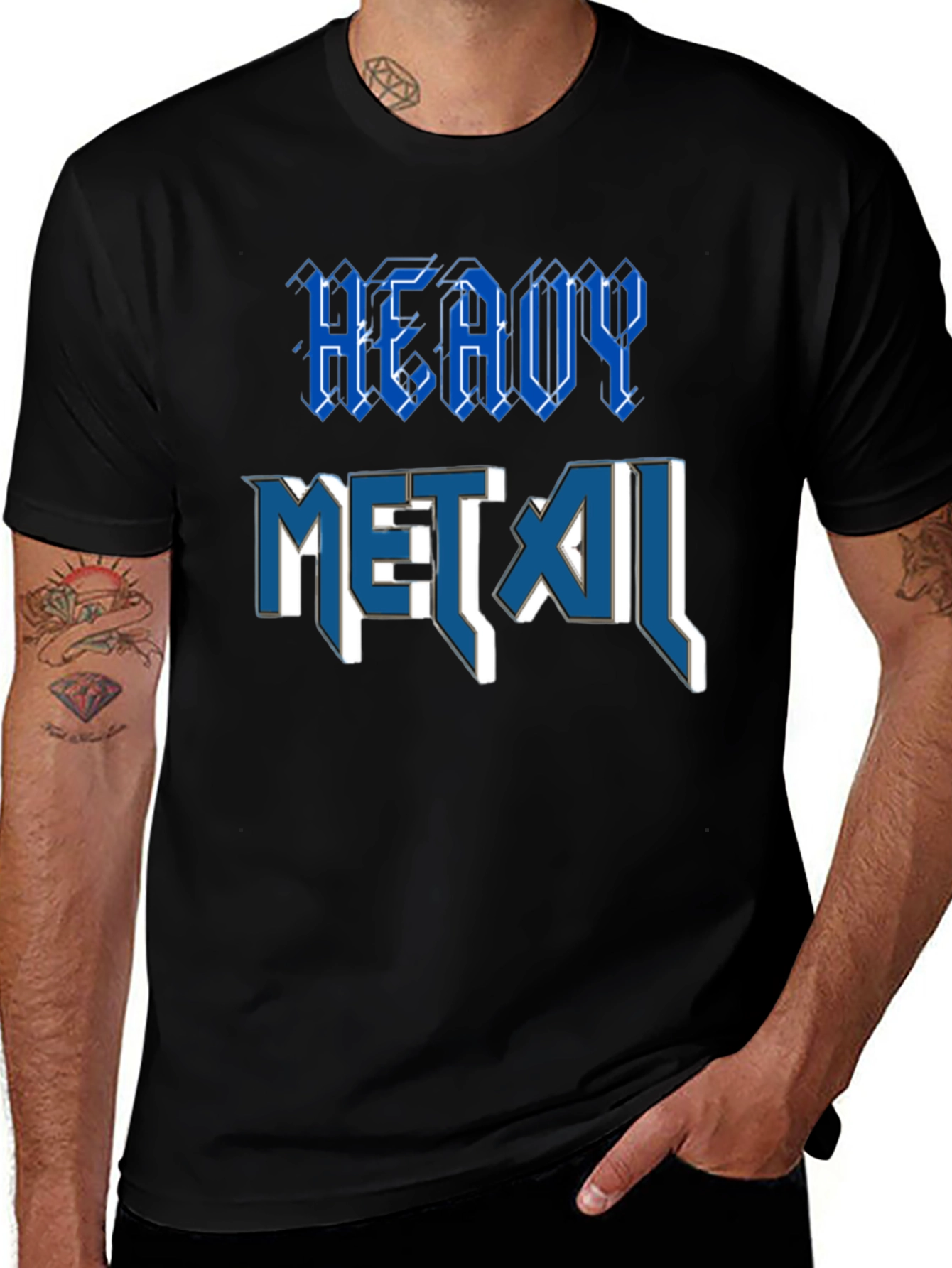 Heavy Metal Graphic T-Shirt - Classic Rock Style