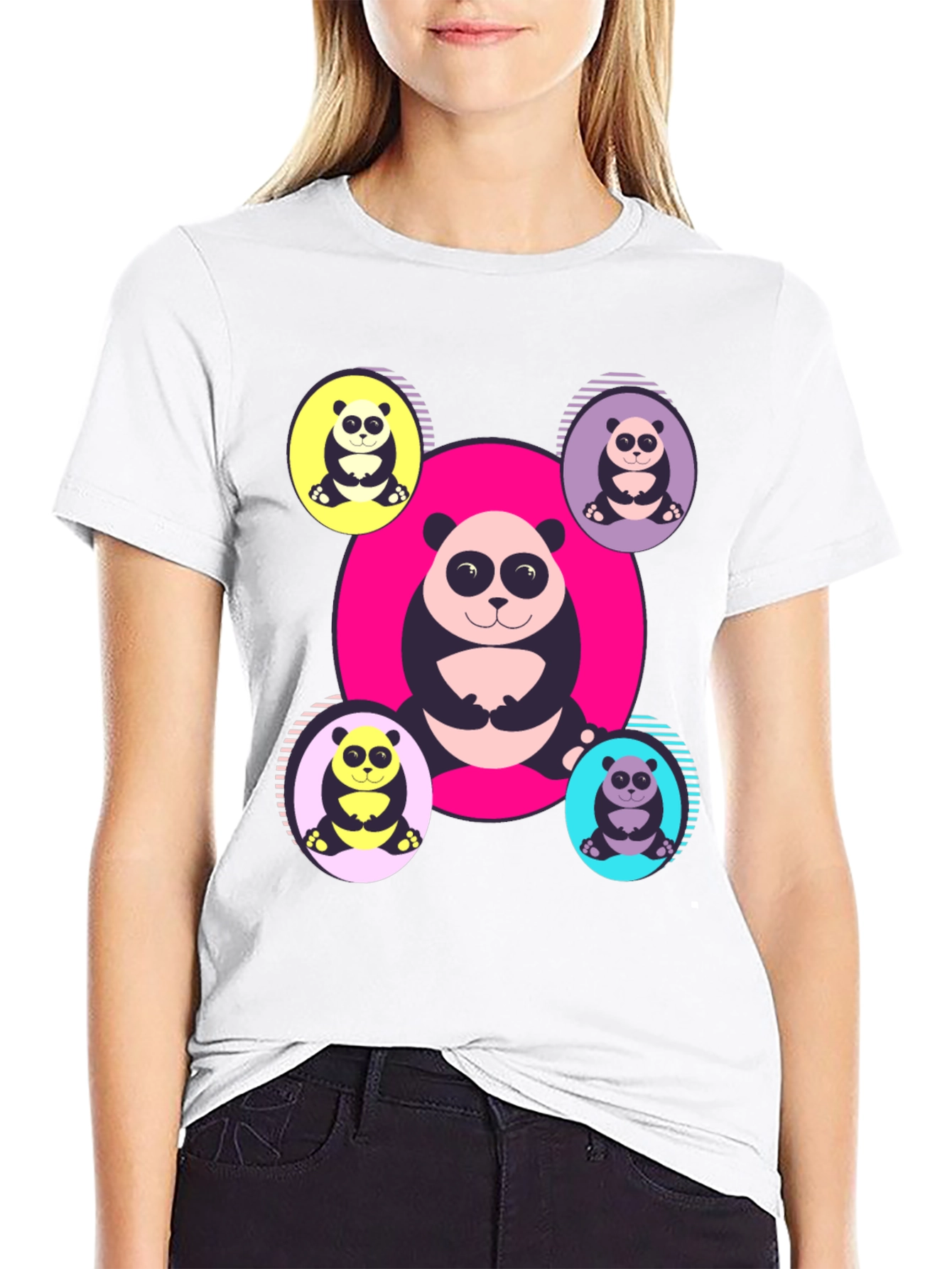 Panda Print T-Shirt - Unique Graphic Tee
