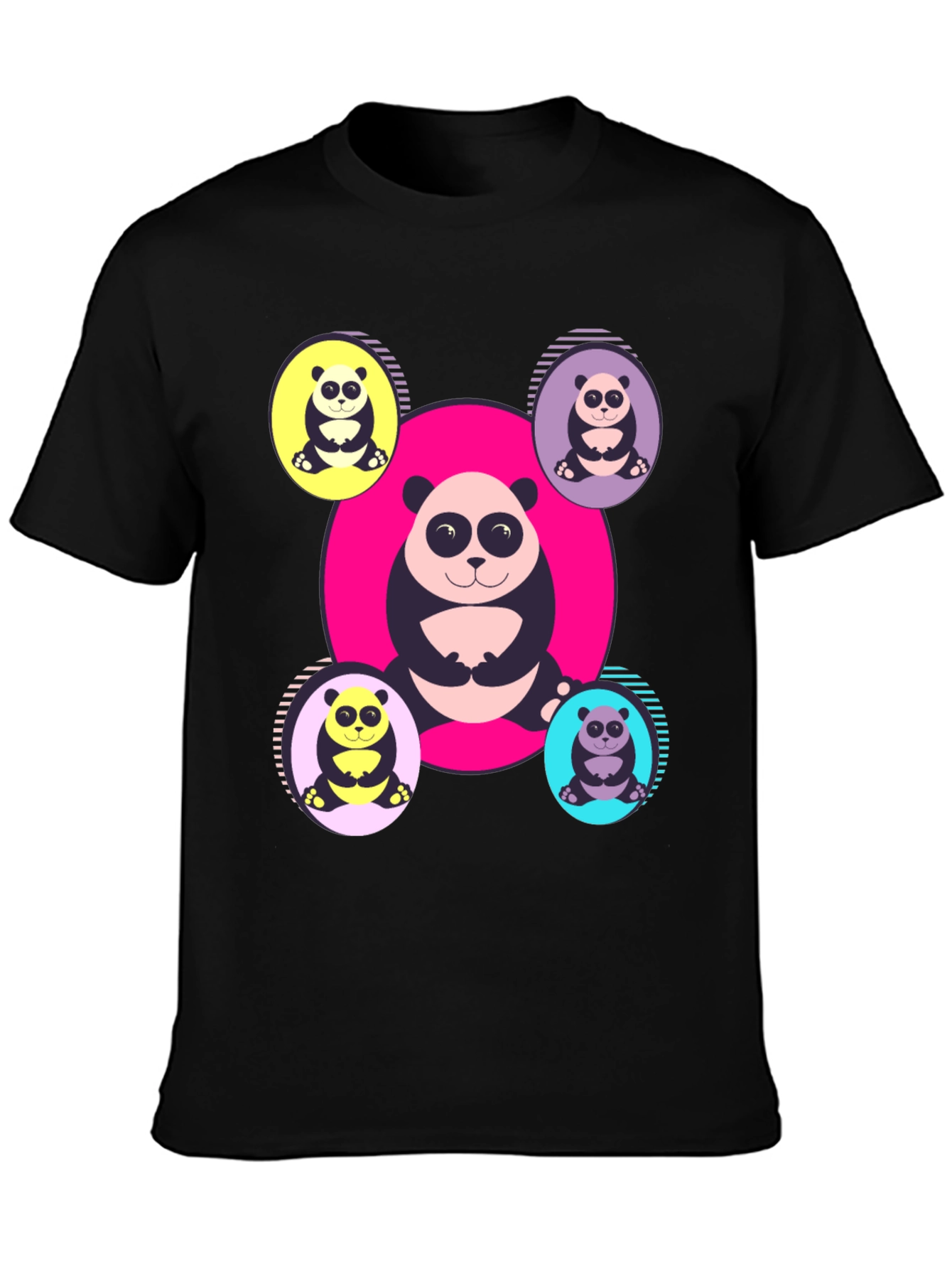 Panda Print T-Shirt - Unique Graphic Tee