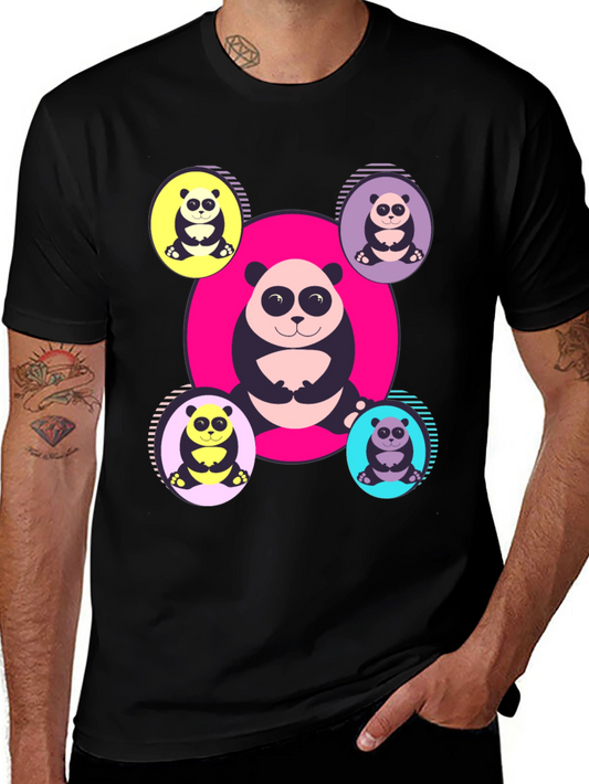Panda Print T-Shirt - Unique Graphic Tee