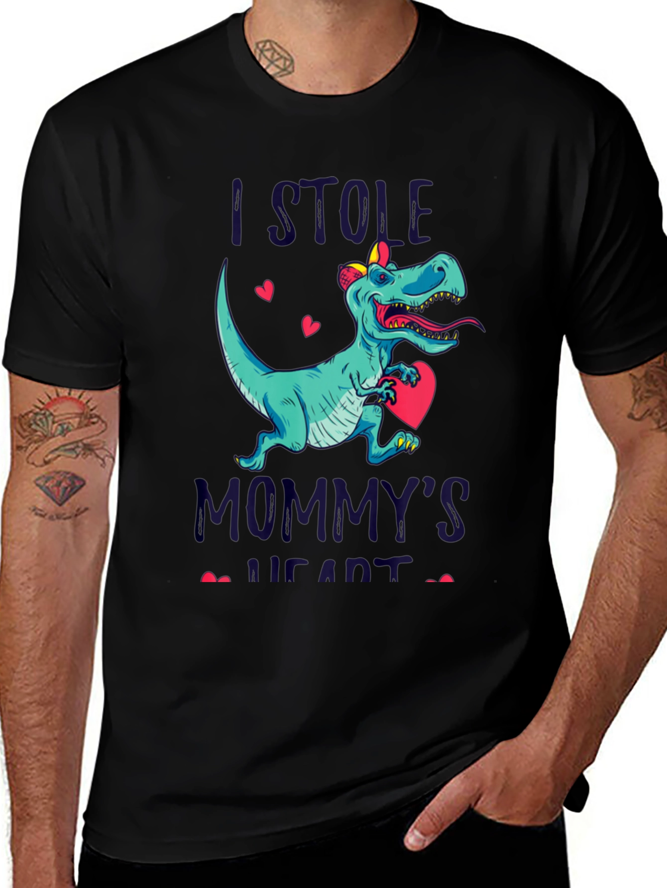 I Stole Mommys Heart T-Rex Graphic Tee