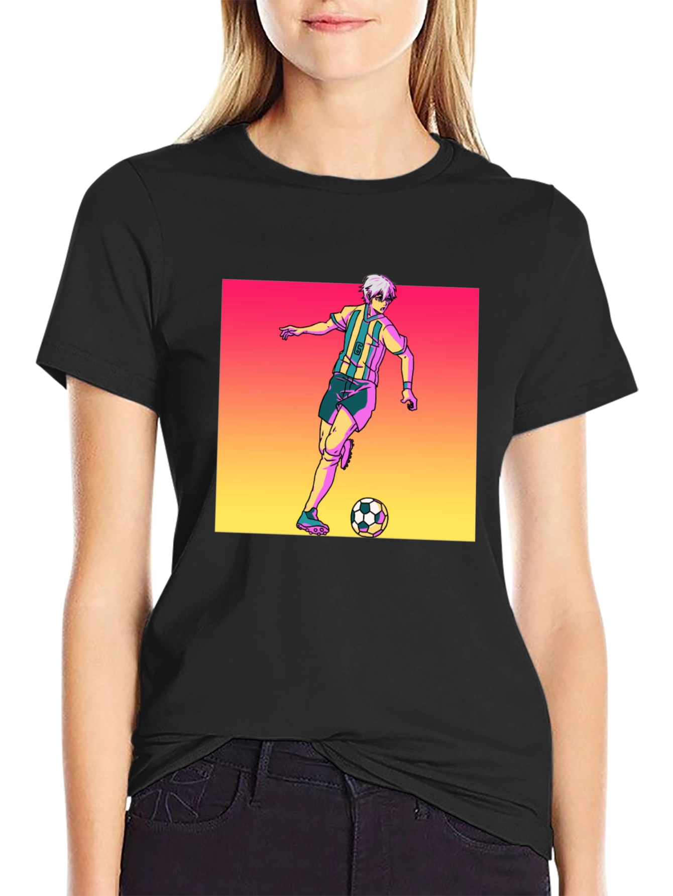 Soccer Player Graphic T-Shirt