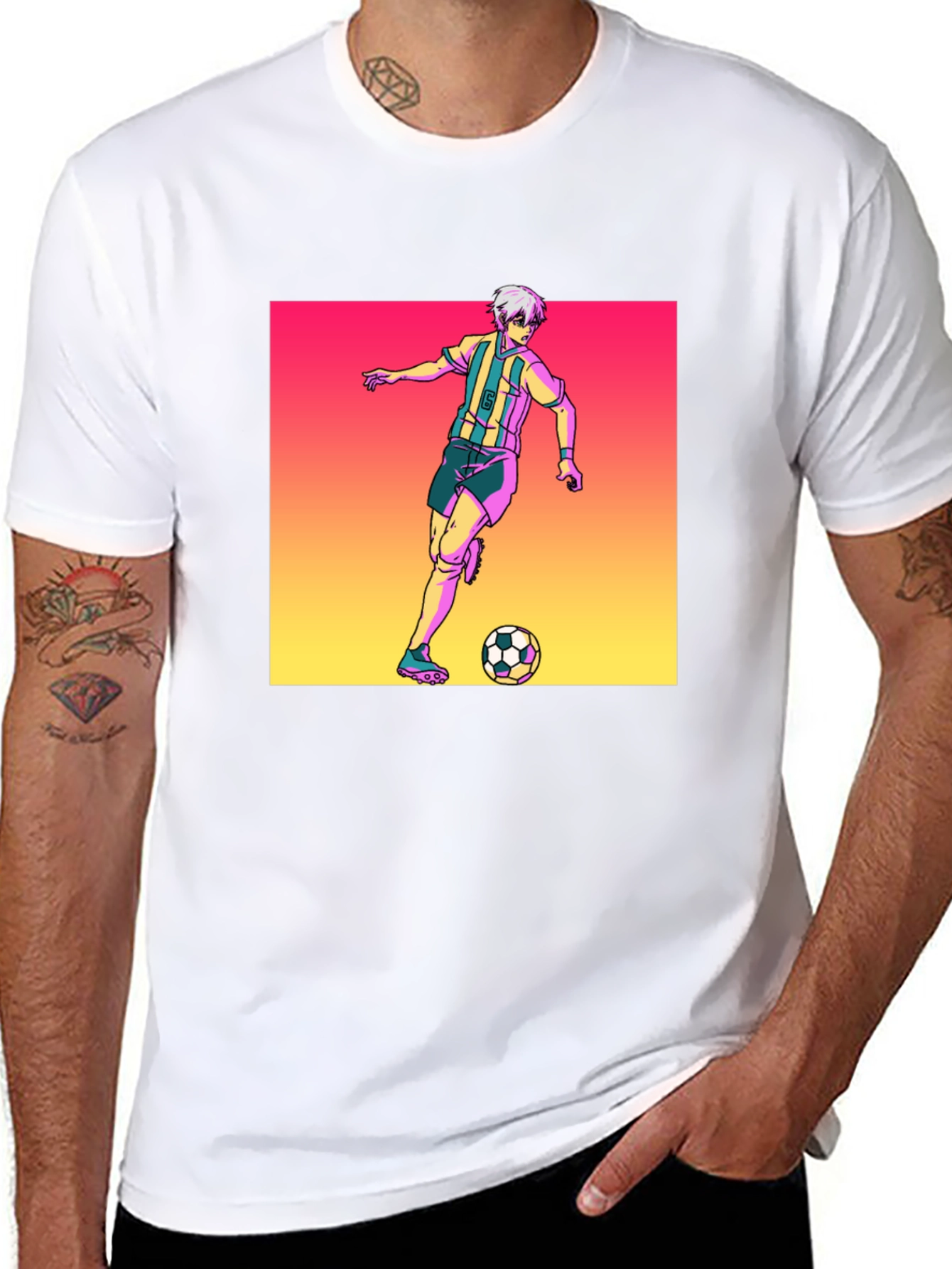 Soccer Player Graphic T-Shirt
