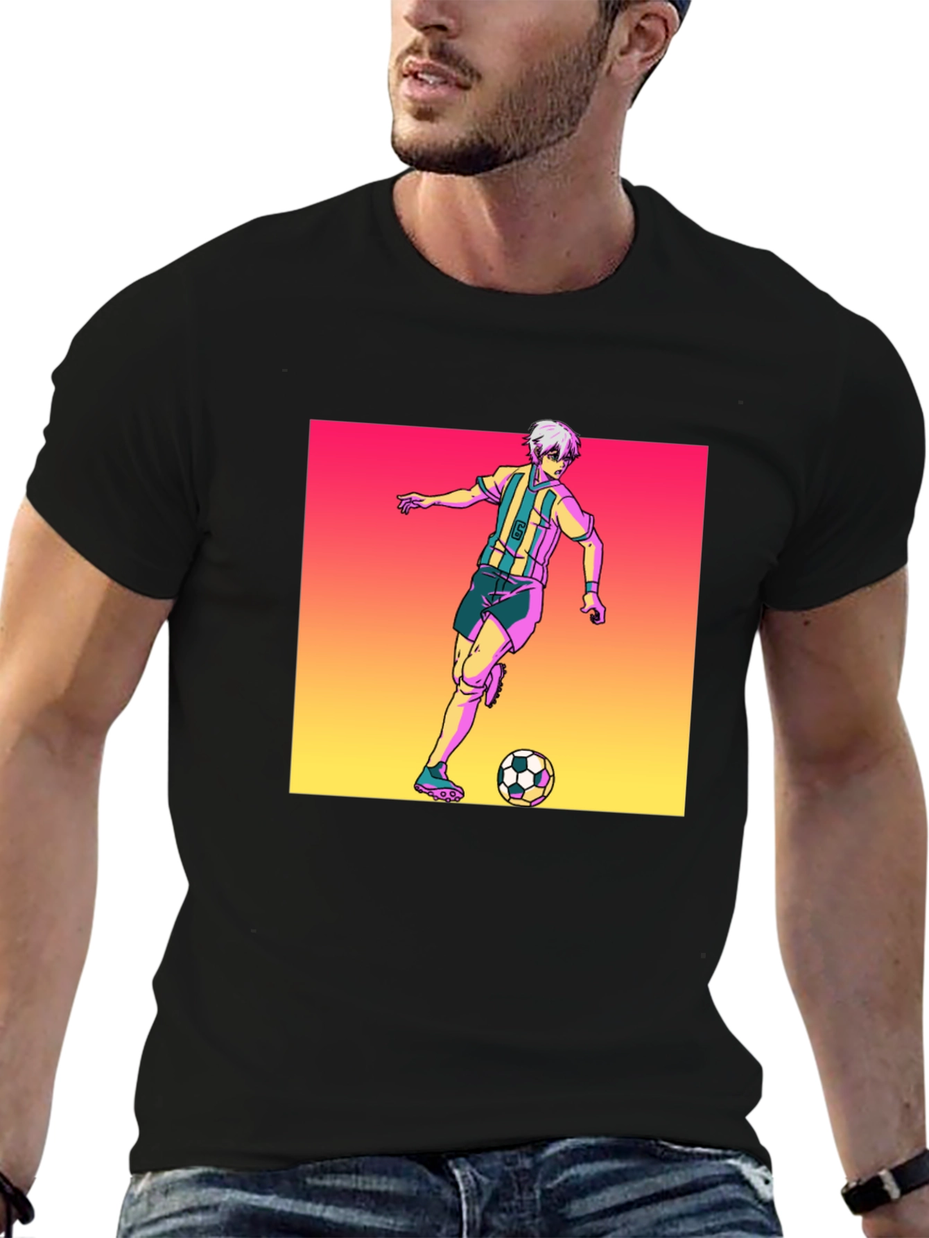 Soccer Player Graphic T-Shirt
