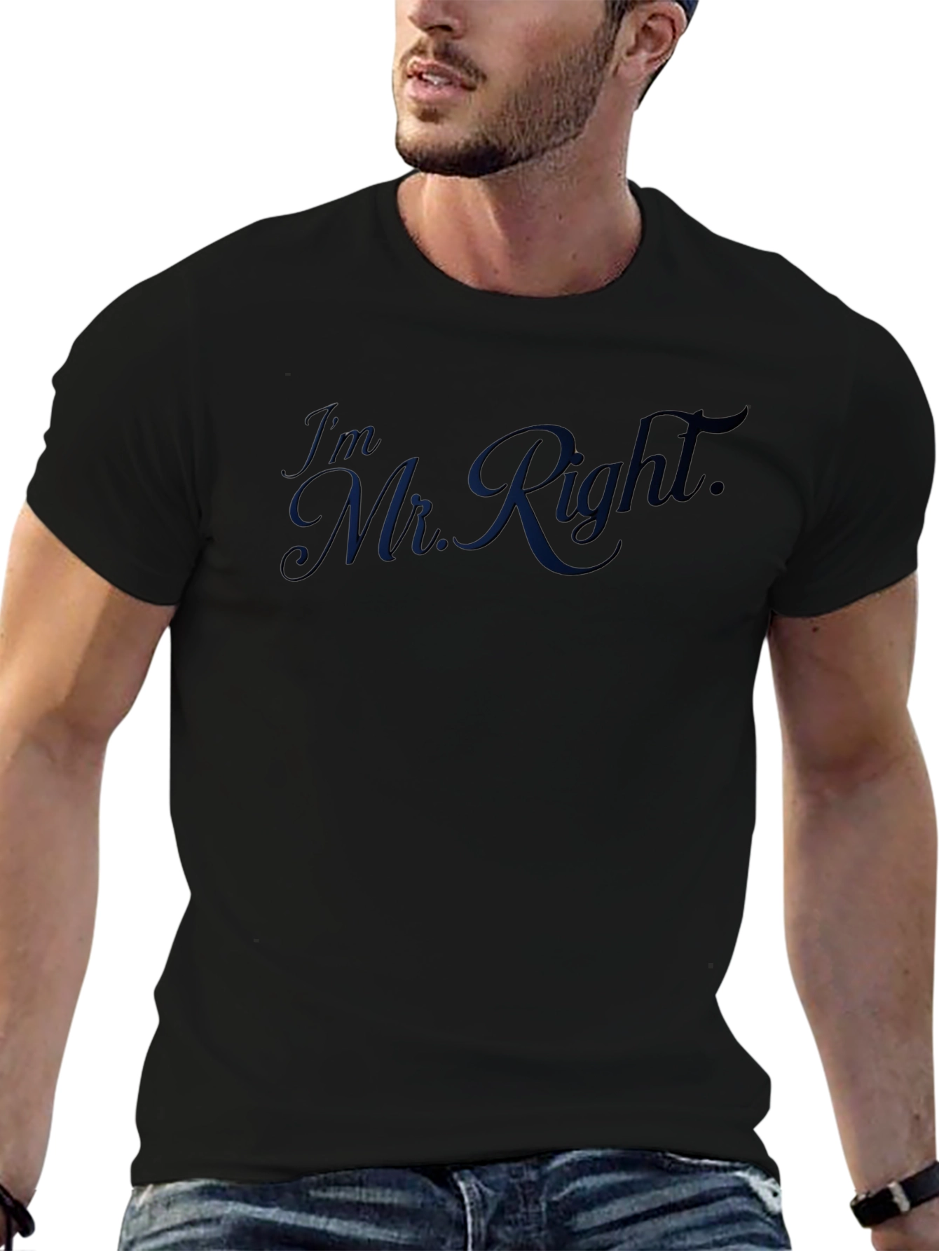 Im Mr. Right T-Shirt - Black Casual Tee