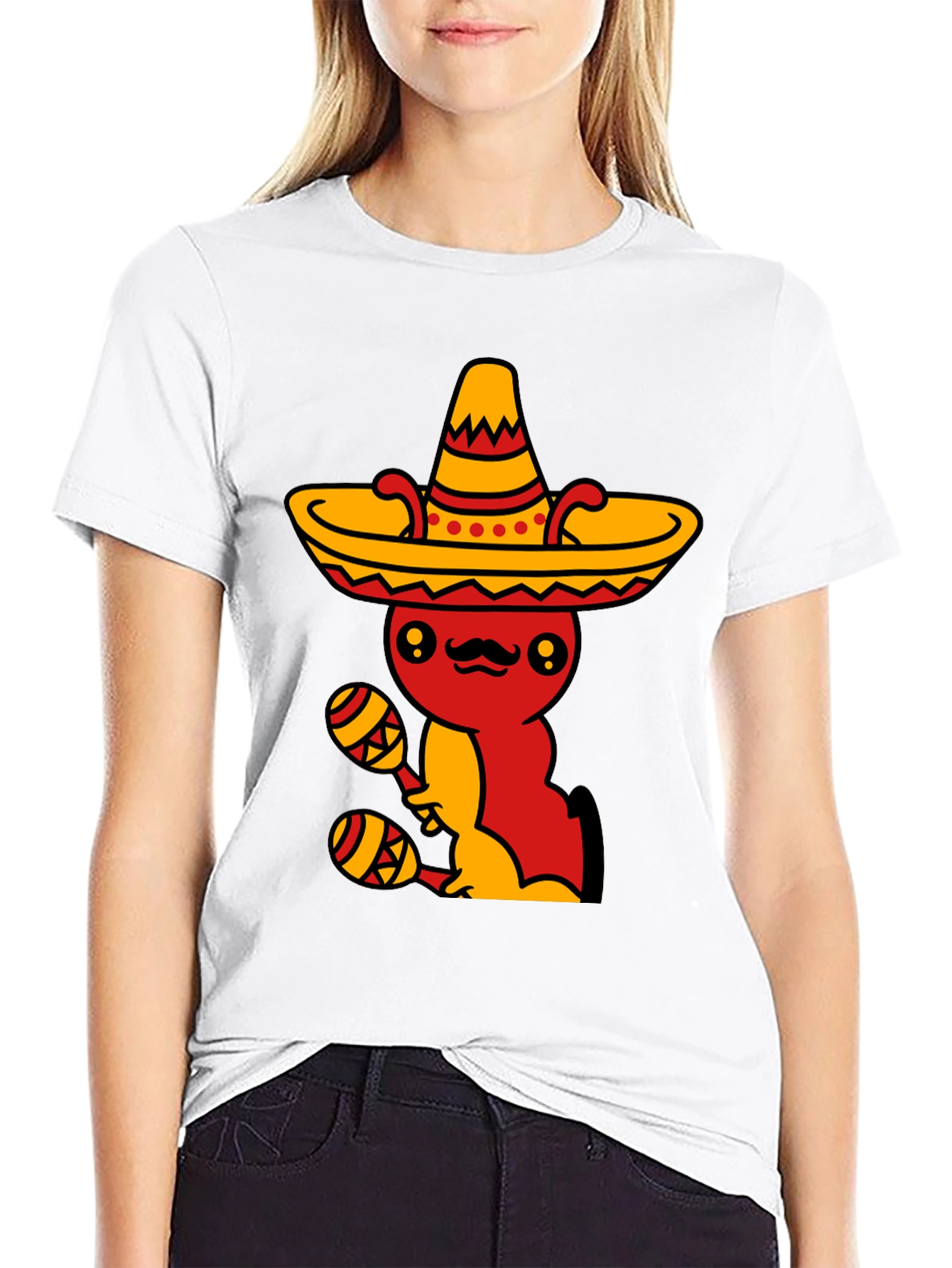 Mexican Fiesta T-Shirt - Fun Sombrero & Maracas Design