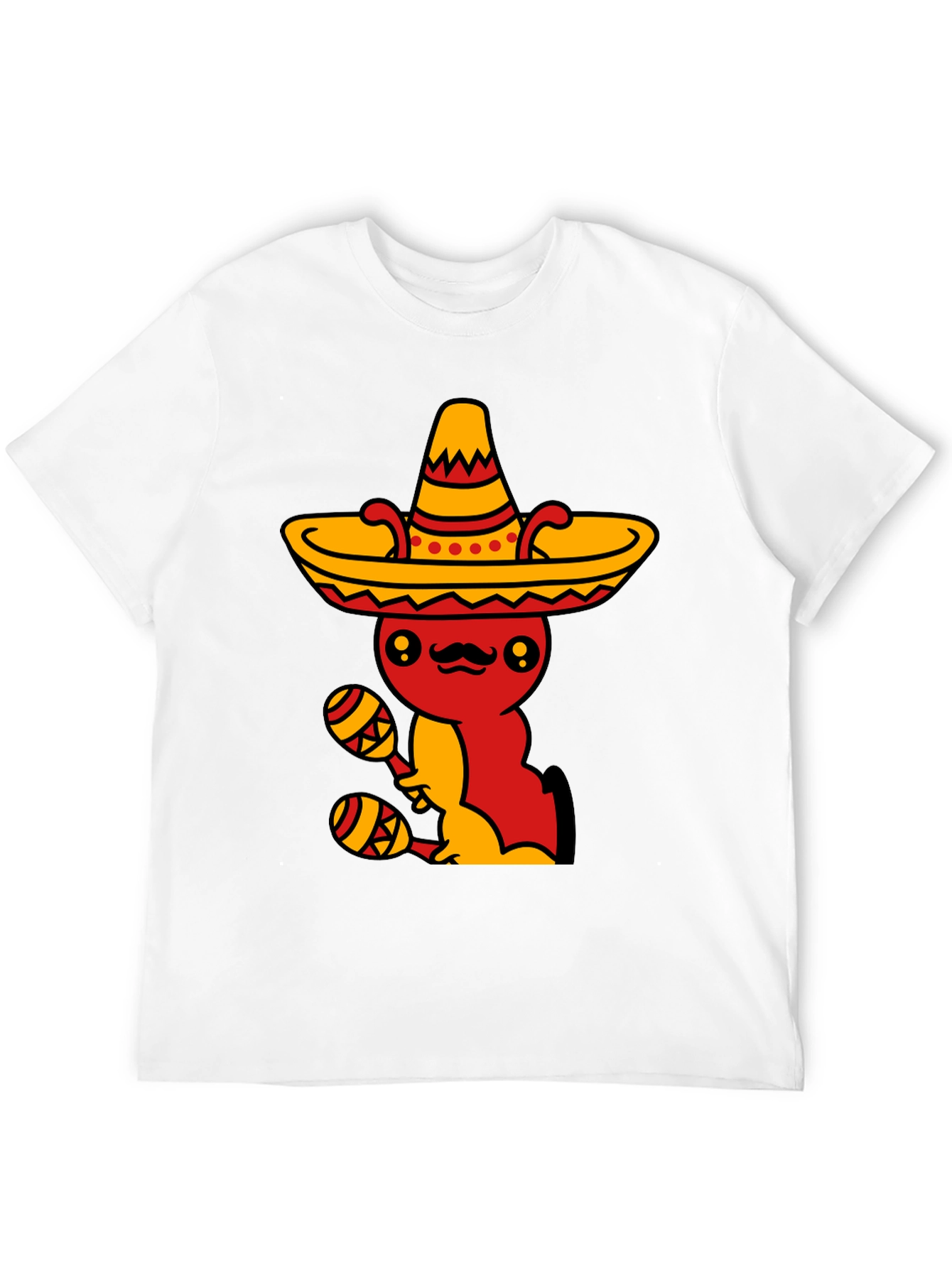 Mexican Fiesta T-Shirt - Fun Sombrero & Maracas Design