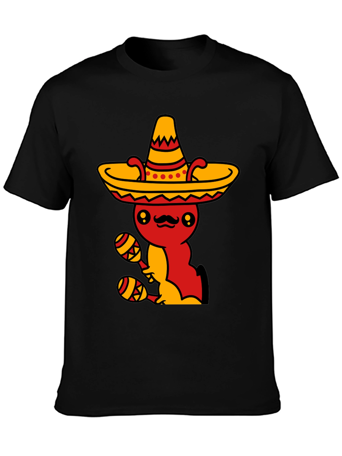 Mexican Fiesta T-Shirt - Fun Sombrero & Maracas Design