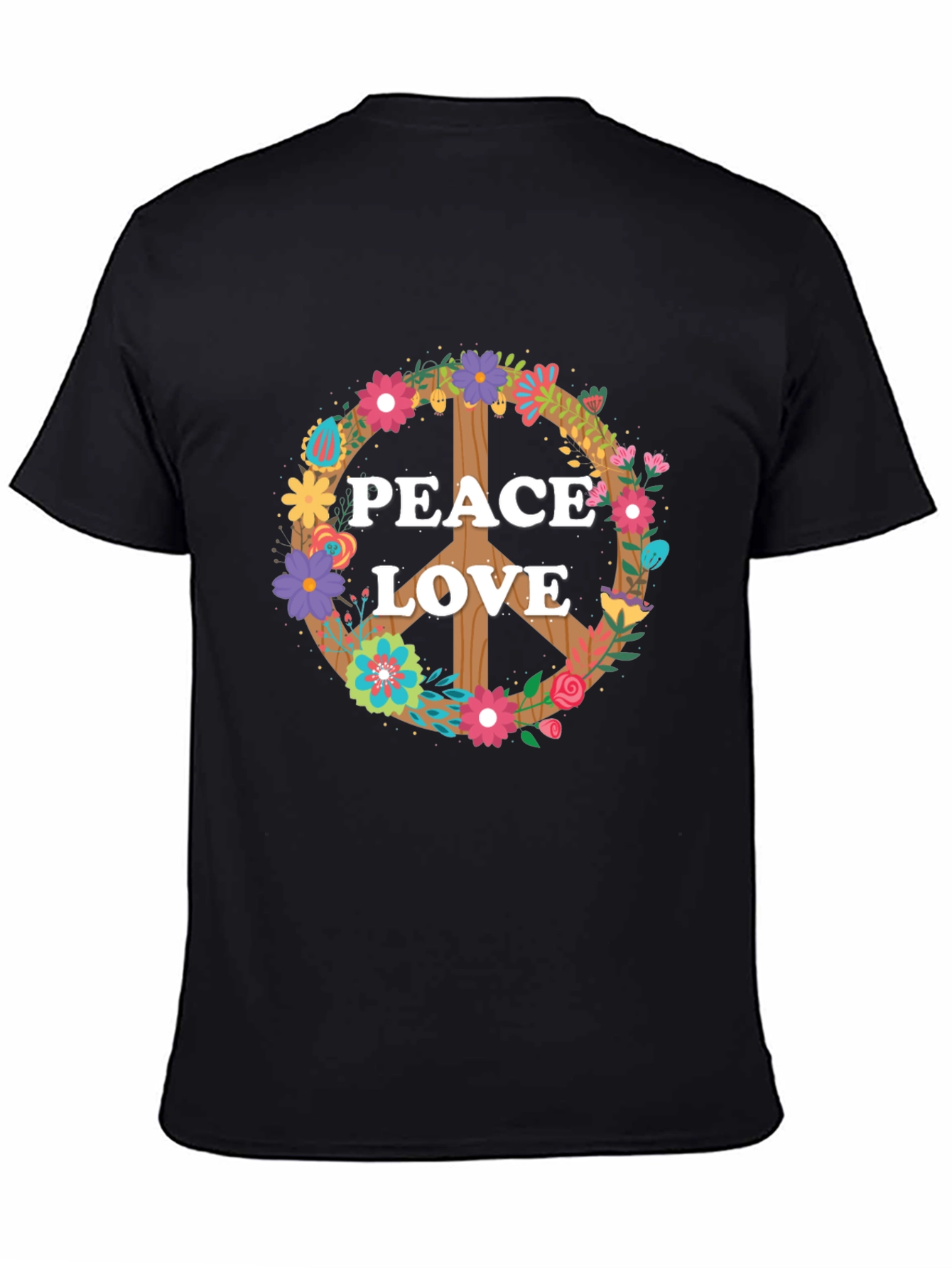 Peace and Love Floral Sign T-Shirt