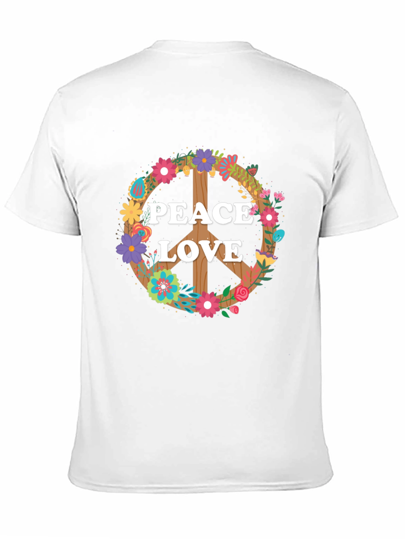 Peace and Love Floral Sign T-Shirt