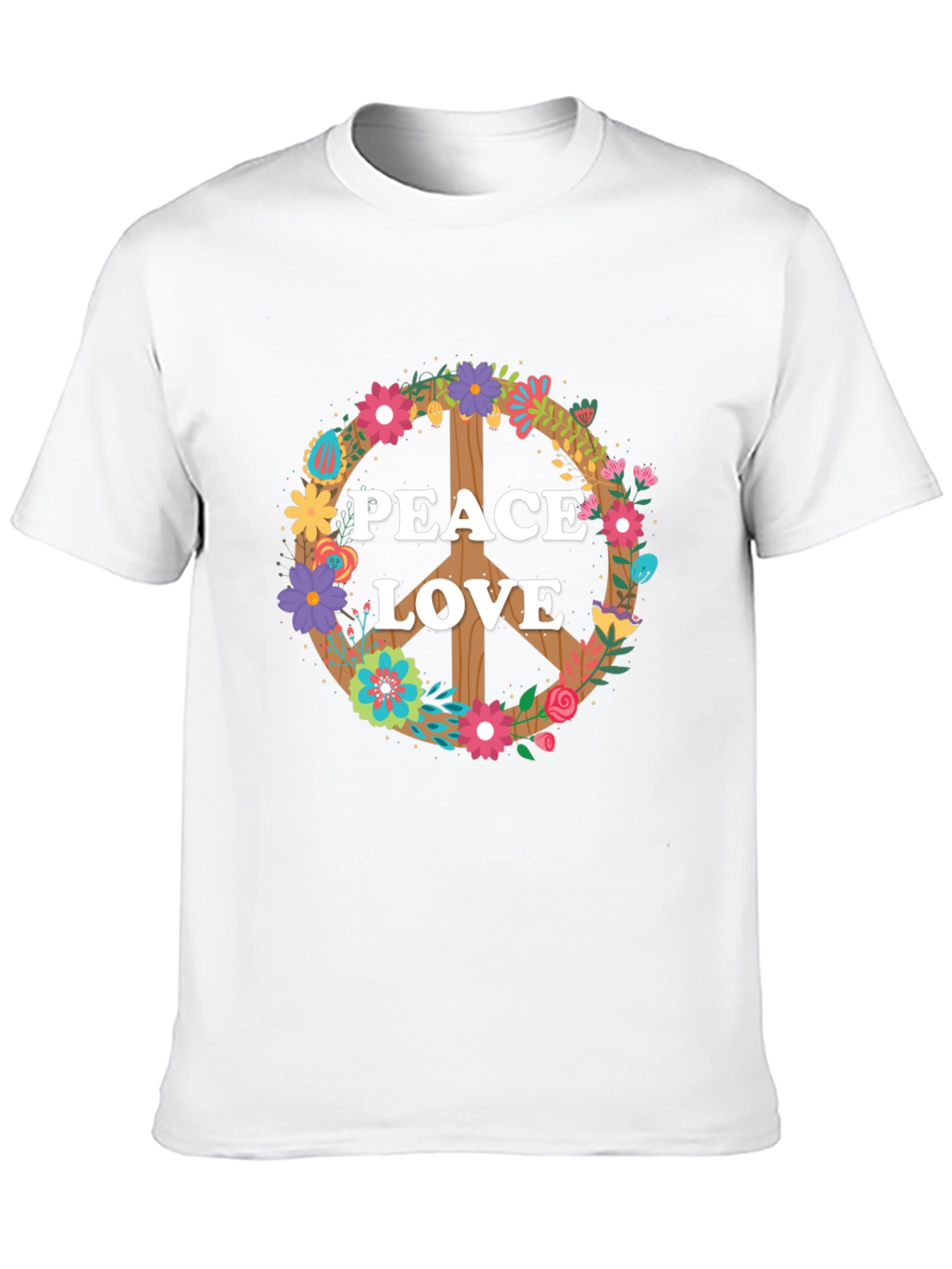 Peace and Love Floral Sign T-Shirt