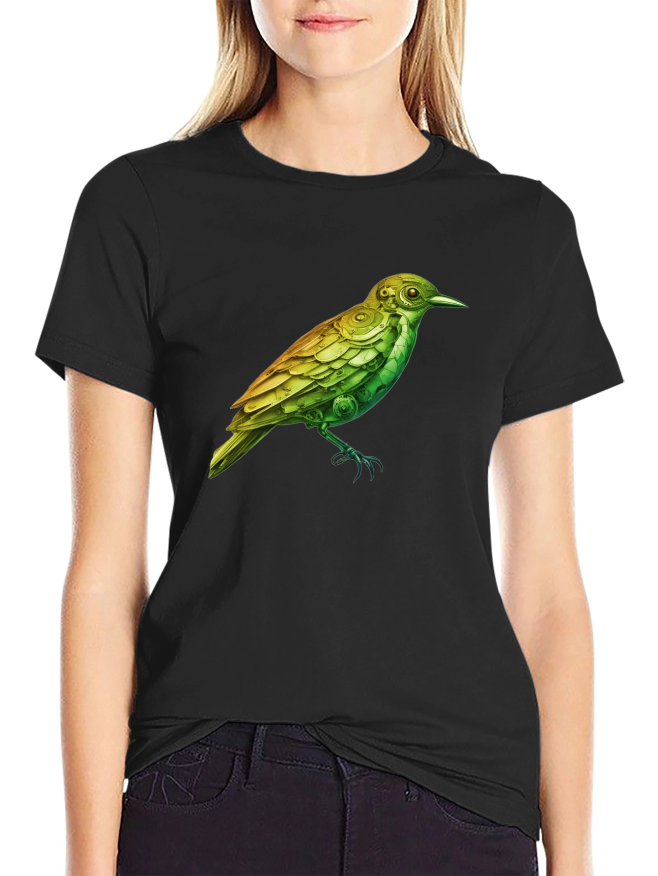 Steampunk Bird Graphic Tee - Unique Design