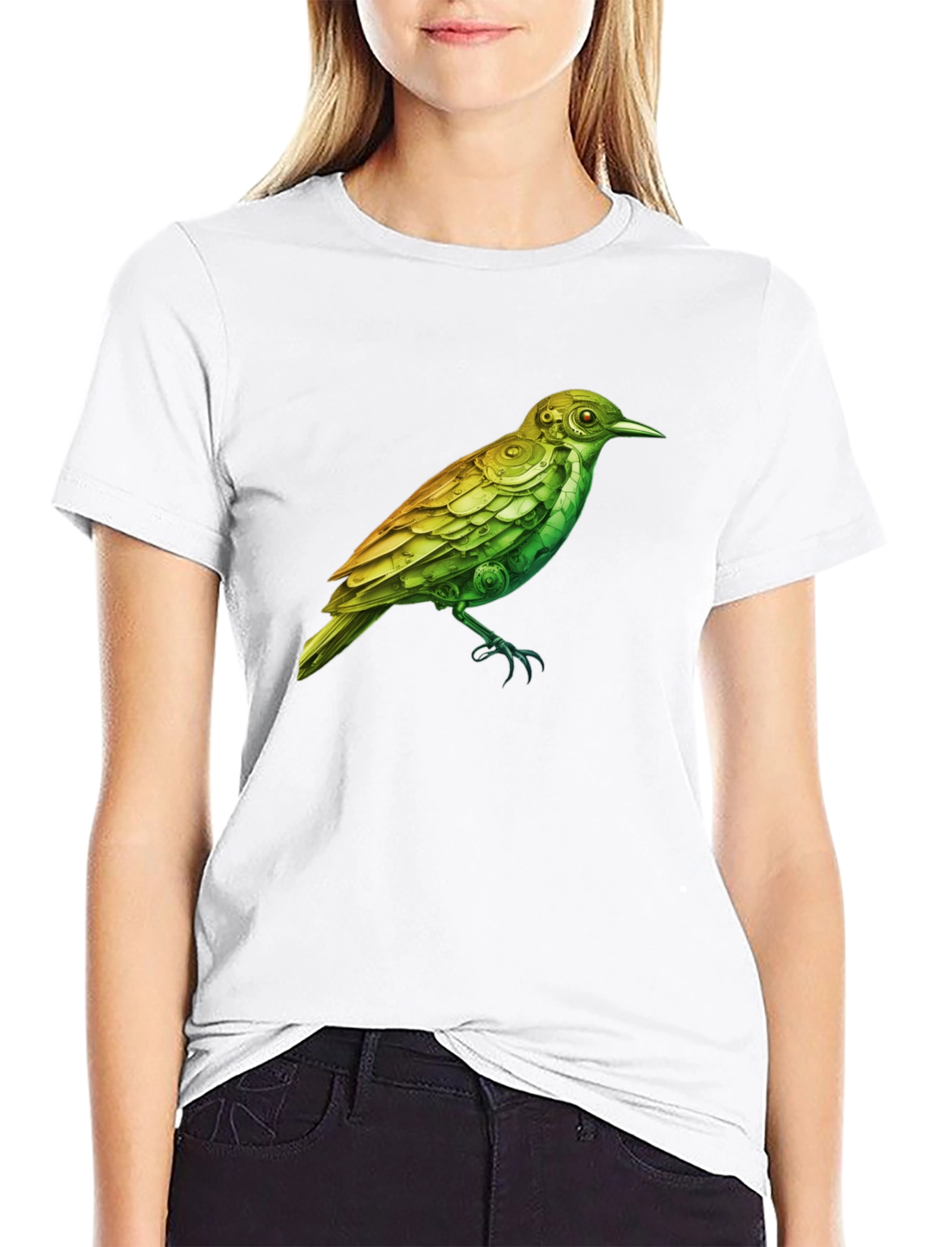 Steampunk Bird Graphic Tee - Unique Design